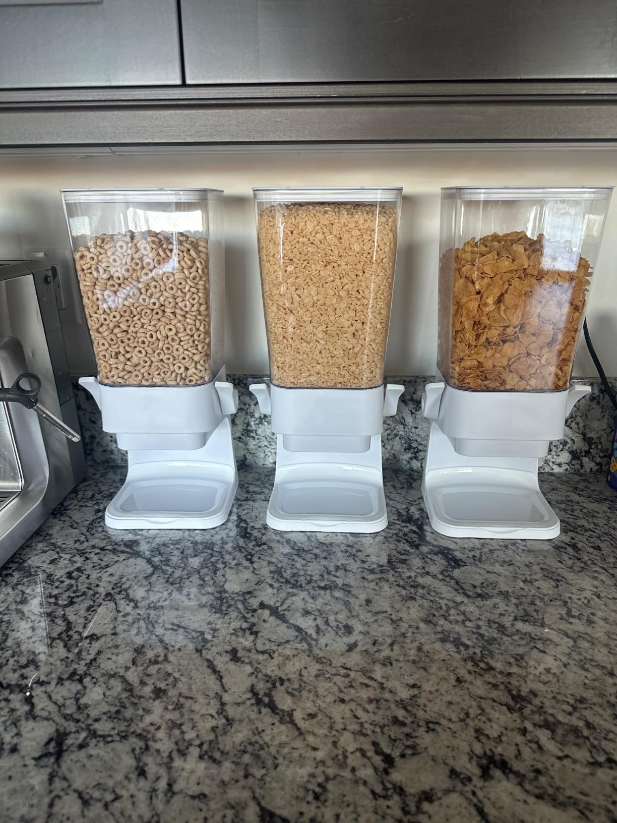 Cereal Dispenser Countertop 2 Pack 5.5 Qt Large Cereal Storage Container Holder Dispenser for Pantry customer photo 1