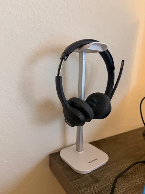 Headphone Stand, Desktop Headset Holder Heavy Base Desk Earphone Stand Aluminum Gaming Headset Hanger Rack for AirPods Max, AirPods, AirPods Pro, Sony, Beats, Bose, Razer and More(Blue) customer photo 1