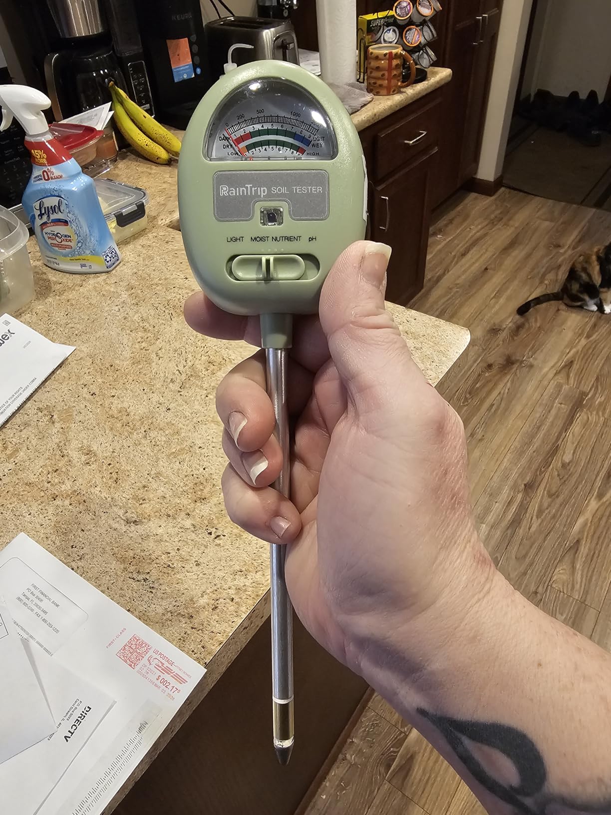 Soil Moisture Meter, 4-in-1 Soil Ph Meter, Soil Tester for Moisture, Light, Nutrients, pH, Soil Ph Test Kit, Great for Garden, Lawn, Farm, No Battery Required, Gifts for Plants Lover customer photo 1