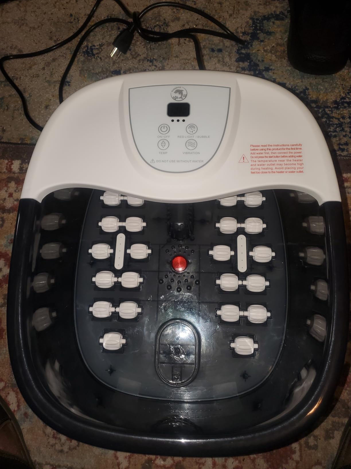 ECARBME Foot Spa Bath Massager with Heat, Foot Bath with 22 Massage Rollers, Temperature Control, Jets, Bubbles, Epsom Salt and Vibration, Foot Soaking Tub for Relaxation - Grey customer photo 1