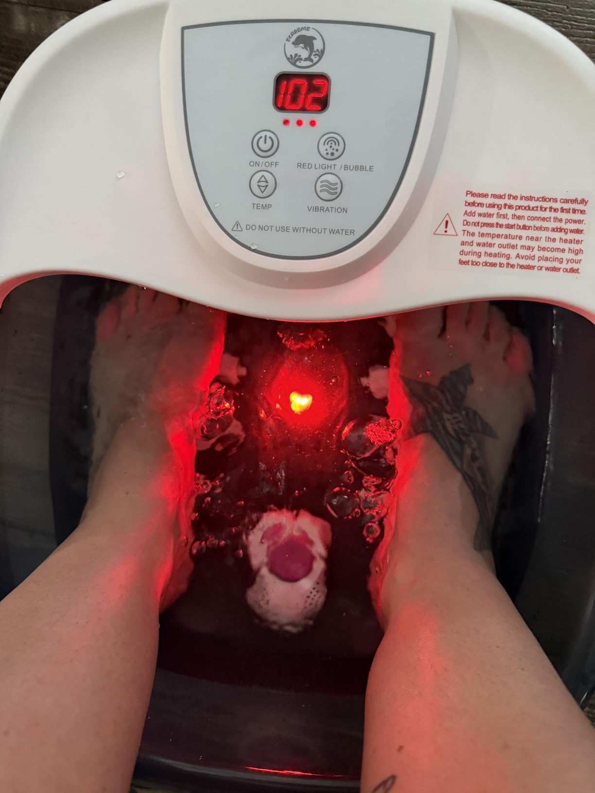 ECARBME Foot Spa Bath Massager with Heat, Foot Bath with 22 Massage Rollers, Temperature Control, Jets, Bubbles, Epsom Salt and Vibration, Foot Soaking Tub for Relaxation - Grey customer photo 2