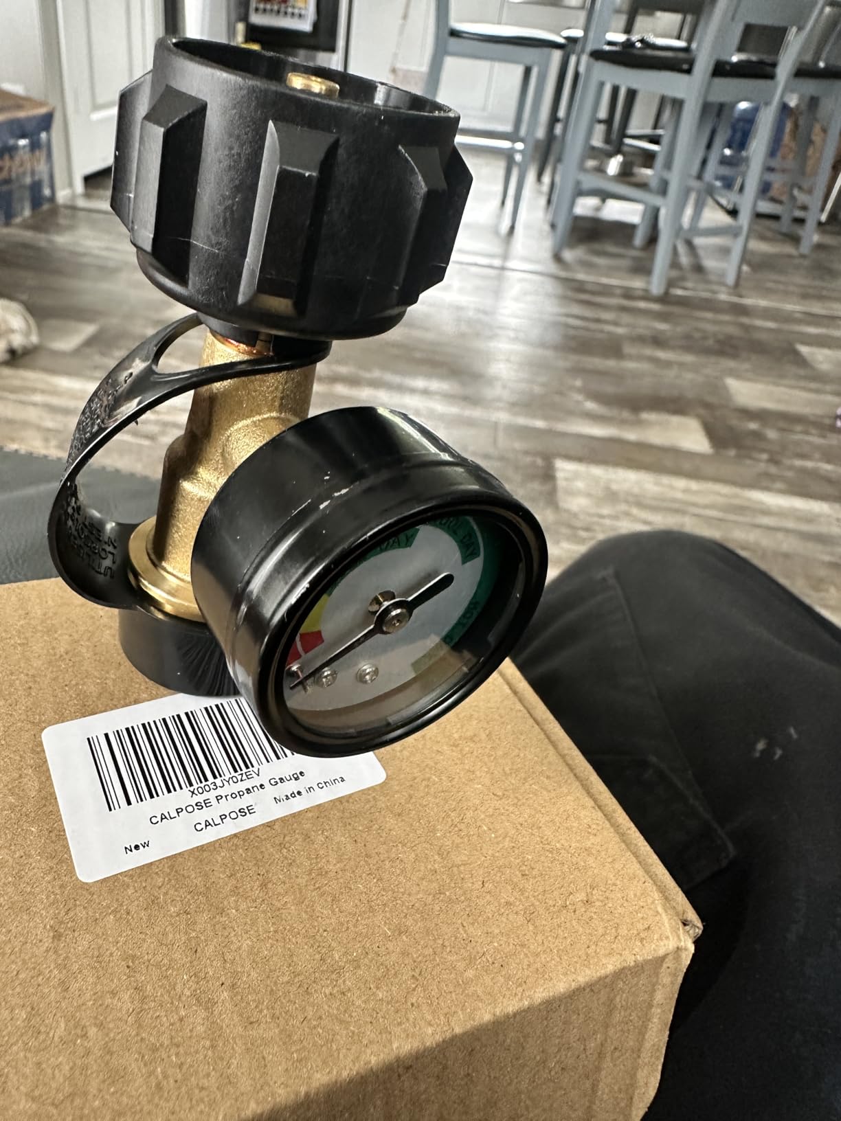 Propane Tank Gauge, 3 Colors Coded Universal for Cylinder, Grill, Heater, RV Camper and More, 5-40 Pound LP Tank Gas Level Indicator, QCC1 / Type 1 Connection customer photo 2