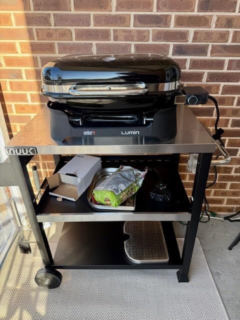 Weber Lumin Compact Outdoor Electric Barbecue Grill, Light Green - Great Small Spaces such as Patios, Balconies, and Decks, Portable and Convenient customer photo 1