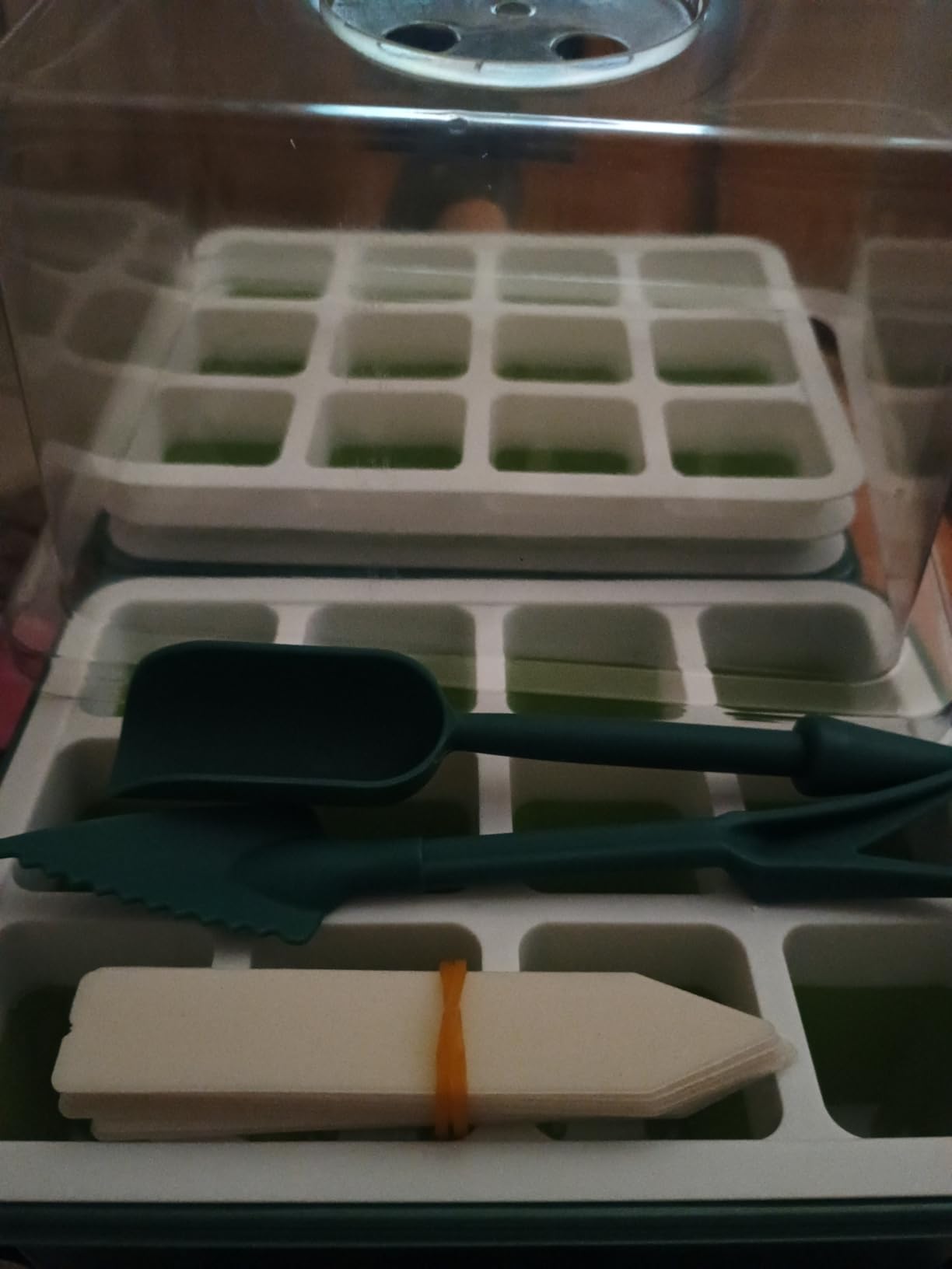 Seed Starter Tray, 48 Cells Indoor Seed Starter Kit, Flexible Silicone Designed Seedling Starter Trays with Humidity Dome & Lids (4in Height) customer photo 1