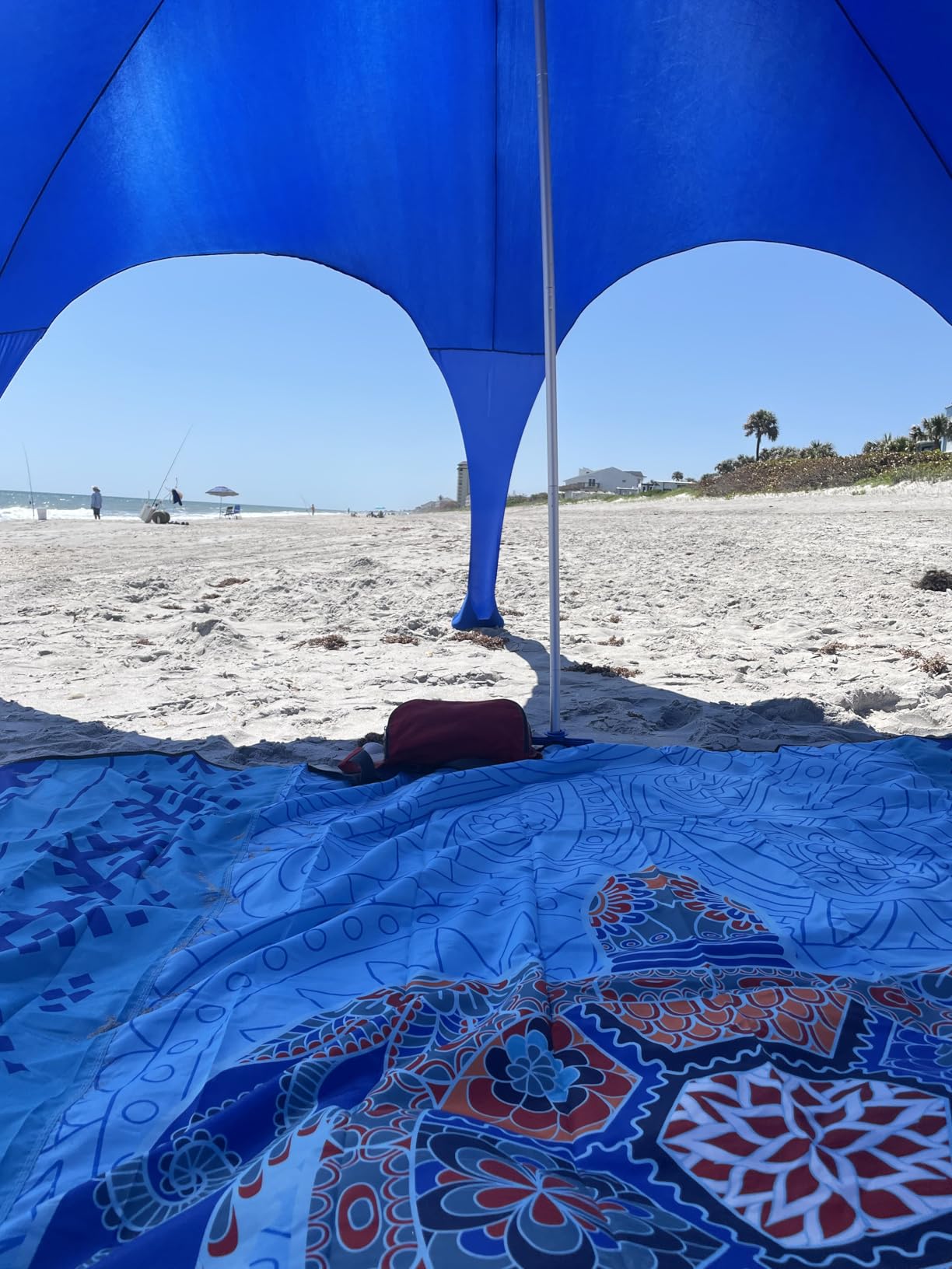 OCOOPA Beach Blanket, Sand Free Mat Quick Drying, Large and Compact, Easy Carring, Perfect for Beach Yoga, Outdoor Music Festival, Travel Camping Gifts, Park Picnic customer photo 1