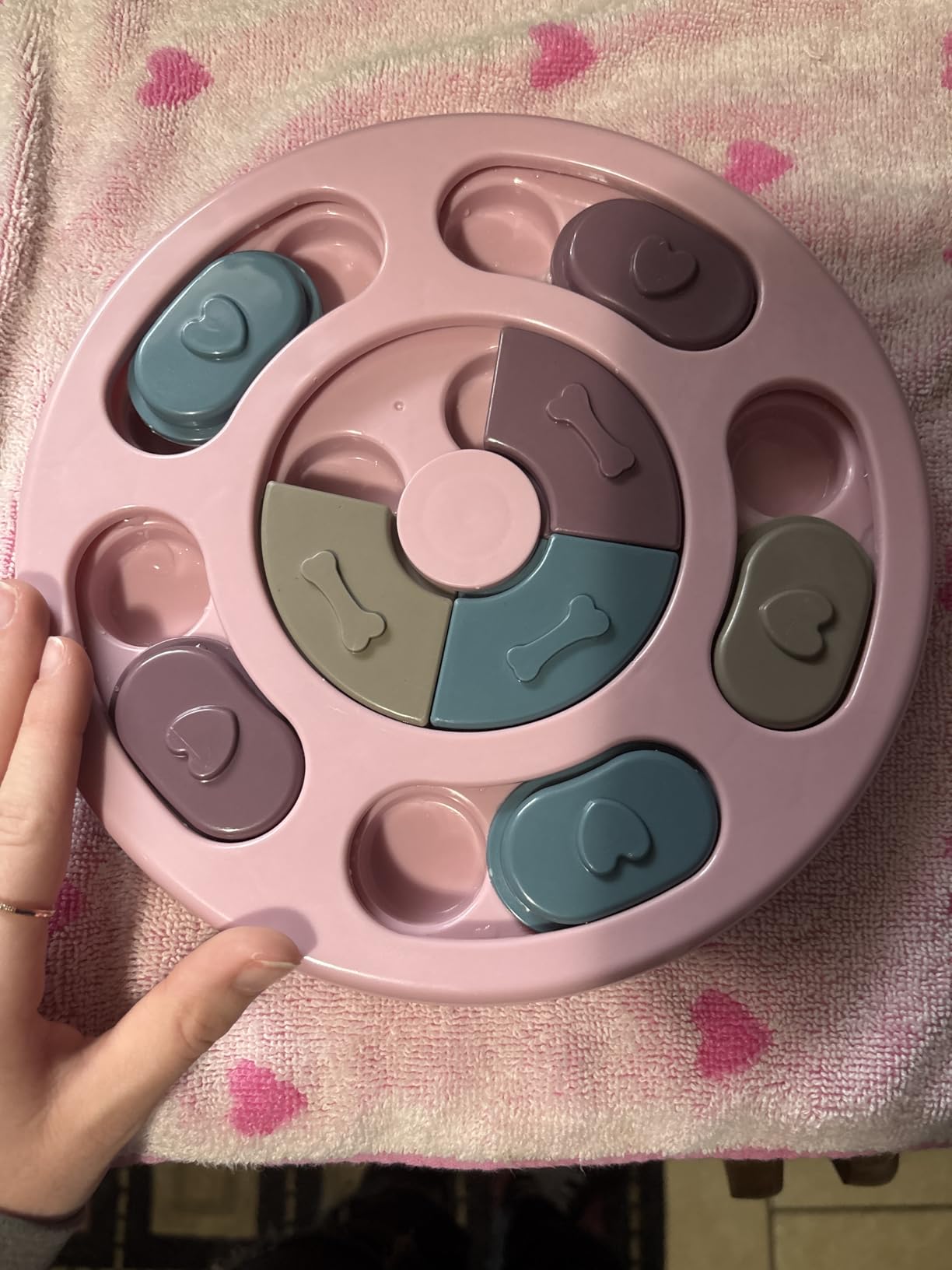 DR CATCH Dog Puzzles,Dogs Food Puzzle Feeder Toys for IQ Training & Mental Enrichment,Dog Treat Puzzle(Pink) customer photo 2
