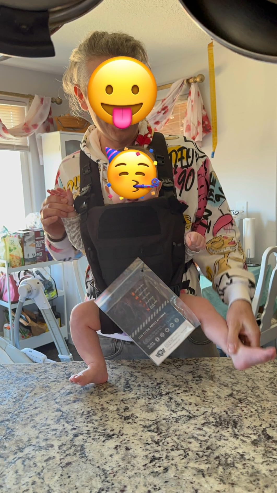 Ergobaby Omni Breeze Baby Carrier - All Carry Positions Breathable Mesh Newborn to Toddler with Enhanced Lumbar Support & Airflow (7-45 lbs), Onyx Blooms customer photo 1
