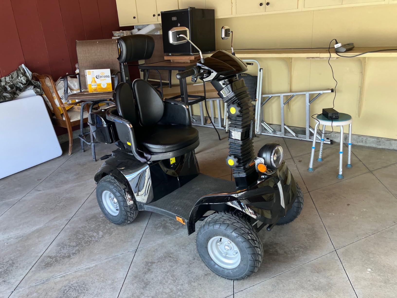 Mobility Scooters for Seniors & Adults 600lbs Capacity, Heavy Duty 4-Wheel 3-Speed Electric Powered Wheelchair Device 1000W All Terrain, Elderly-Lockbox Adjustable Seat (DJD Black 1000W) customer photo 1