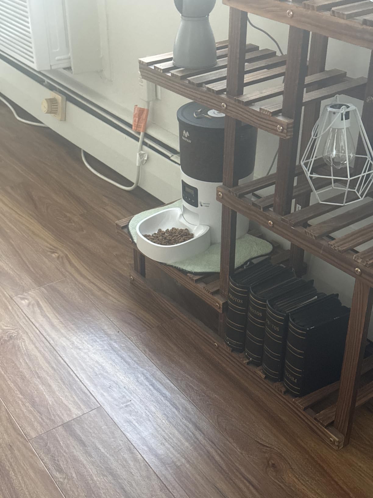 IMIPAW Automatic Cat Feeders, 3L Timed Cat Dry Food Dispenser with Desiccant Bags, Dual Power Supply, Programmable Portion Size, 6 Meals, 20 Portions Per Day, Auto Pet Feeder for Cats and Small Dogs customer photo 2