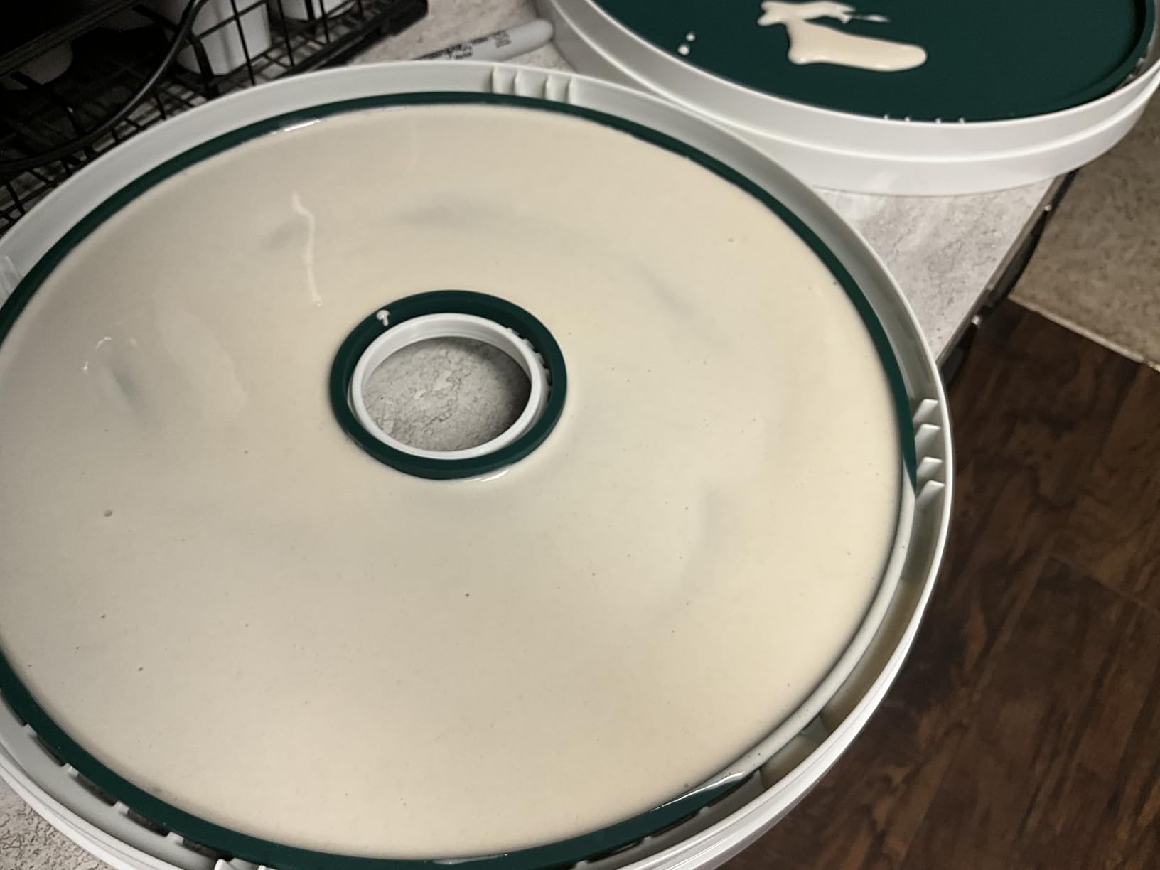 5 Fruit Leather Silicone Dehydrator Sheets EDGES Fits Cosori CFD-N051-W Fits Elite Gourmet EFD319 Round NON-Toxic Lip EFD319 Mold Batter Liquids Fruit Roll Up Leather Circle ReUsable customer photo 2