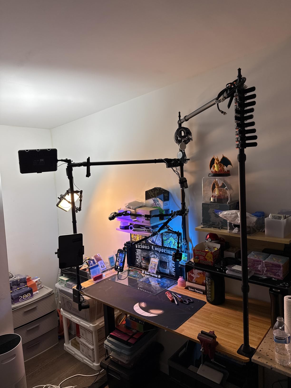 NEEWER Overhead Camera Mount Rig for Top Down Shots, Heavy Duty Steel Tabletop Mount Stand Multi Device Platform for Flat Lay Photography Lighting Cooking Drawing Crafts customer photo 2
