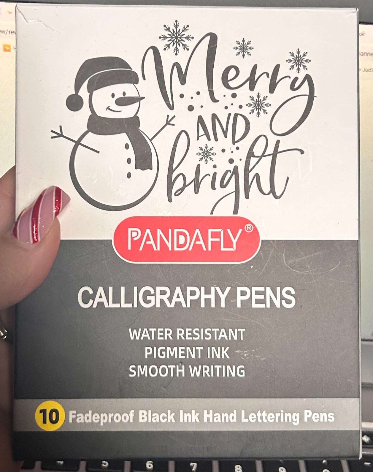 PANDAFLY Calligraphy Pen, 10 Size Calligraphy Pens for Writing, Brush Pens Calligraphy Set for Beginners, Hand Lettering Pen for Art Drawing customer photo 2