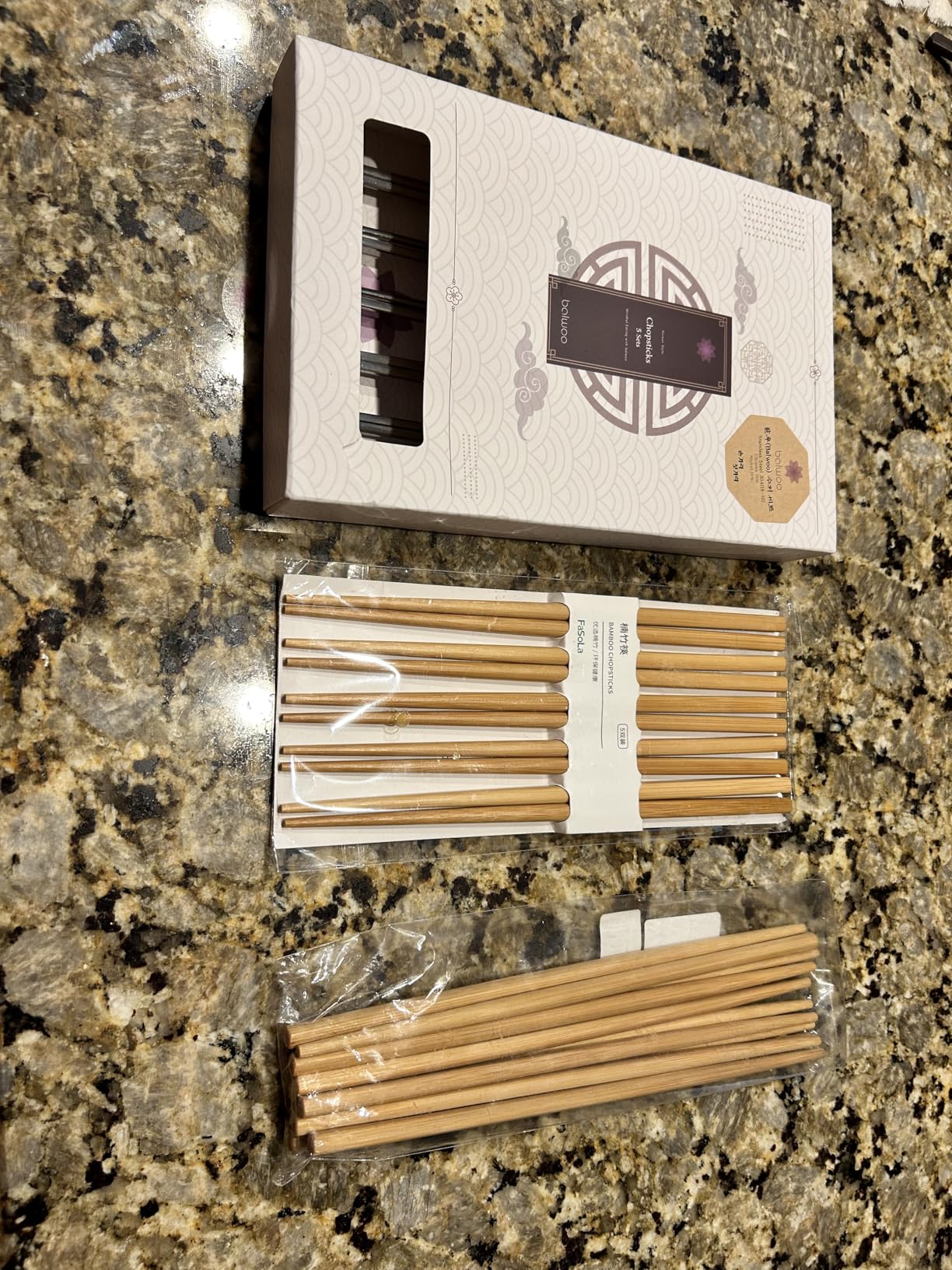 Korean Flat Chopsticks [5 Sets][Made in Korea] 304 Premium Stainless Steel Mukbang Utensil Cutlery Silverware Metal Chopsticks (Orchid Painting) customer photo 1