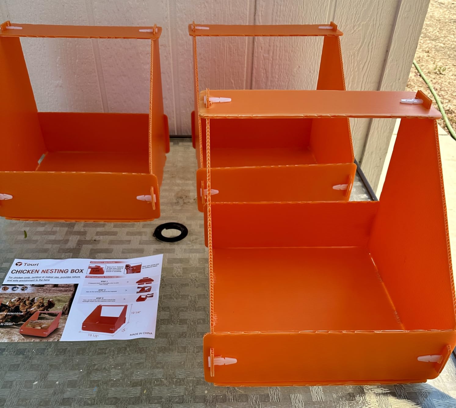 Touri 3 Pack Durable Chicken Nesting Boxes for Laying Eggs customer photo 2