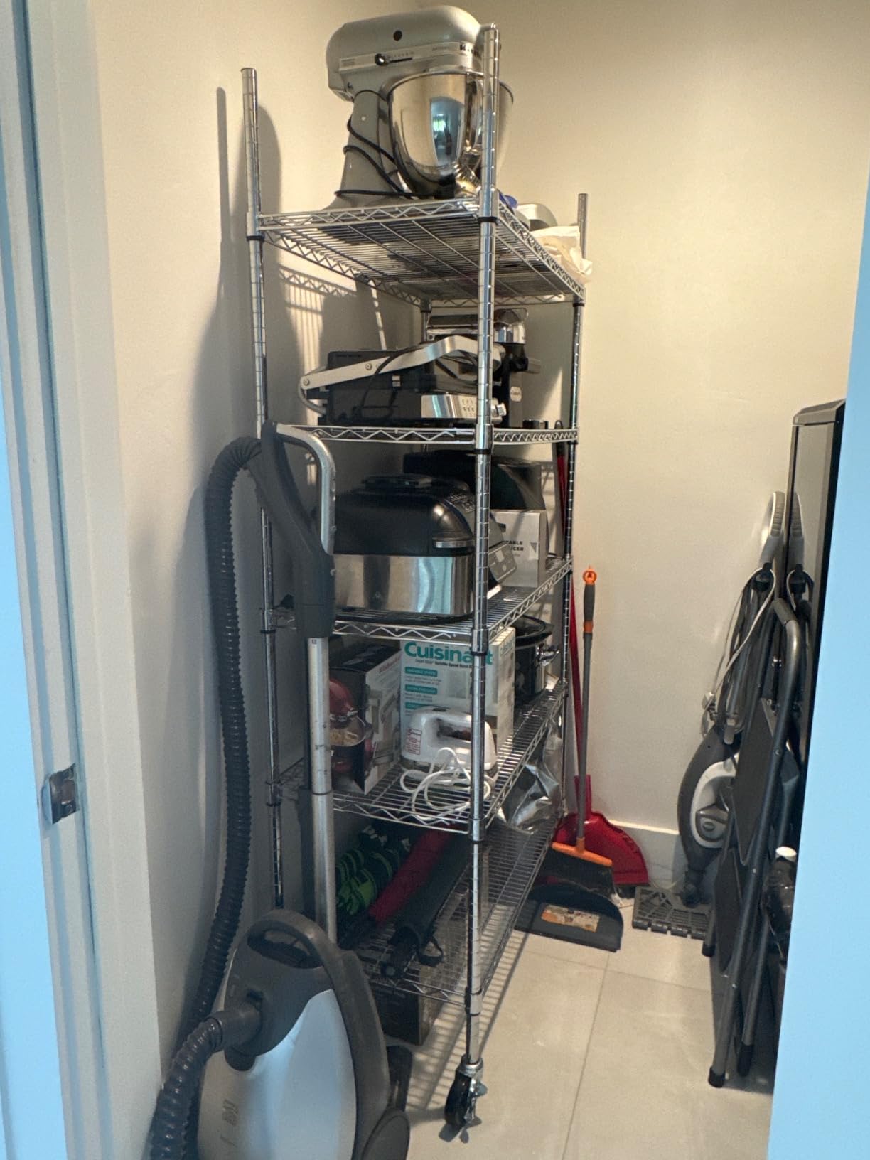 4000 LBS Heavy Duty Wire Rack 48 x 18 x 76, 5-Tier NSF Commercial Rolling Rack with Wheels, Chrome Metal Shelving Unit for Garage, Kitchen, Warehouse, Adjustable Storage Shelf, Crescent customer photo 2