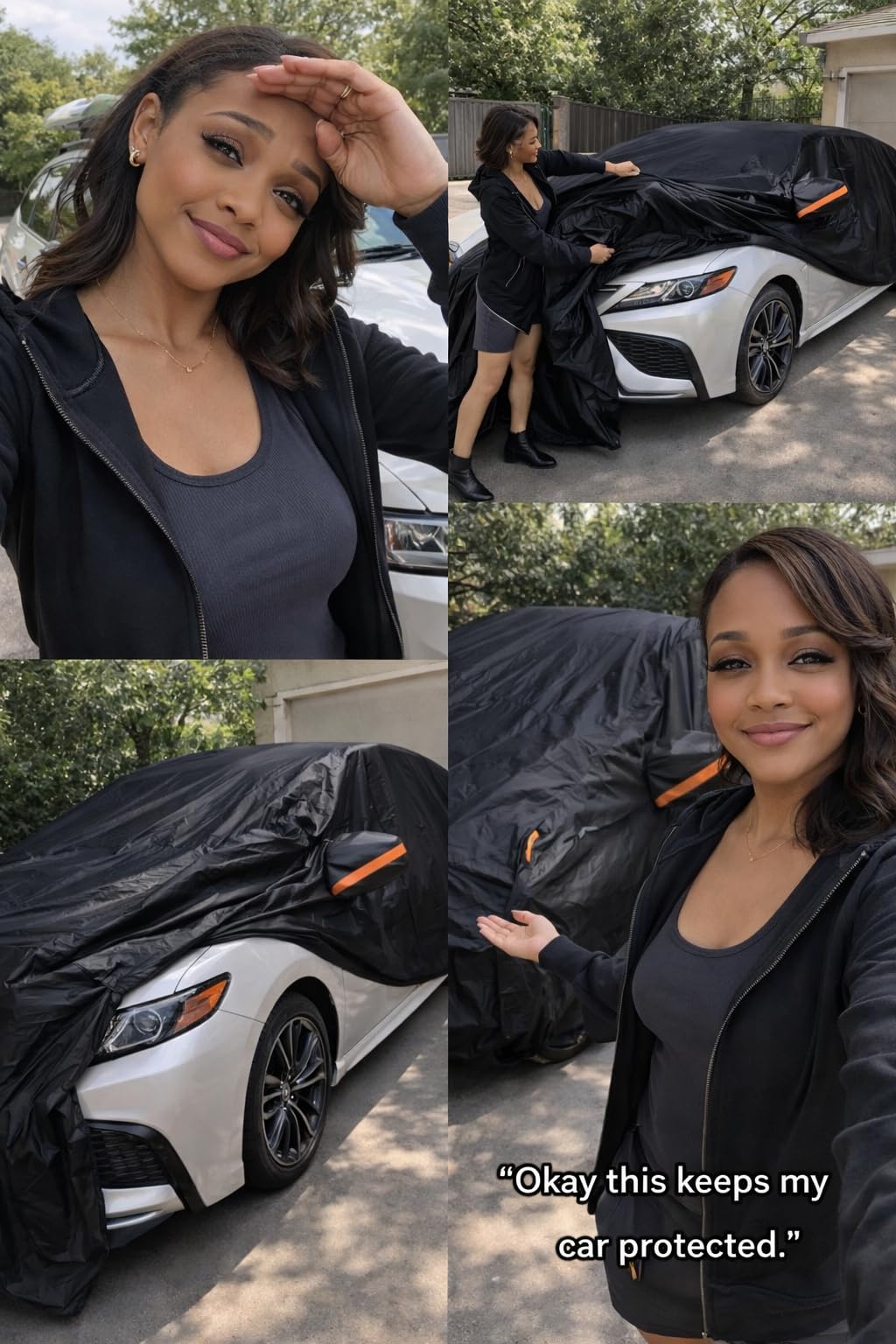 Kayme 7 Layers Car Cover Custom Fit for Dodge Challenger SXT SRT R/T GT Demon Hellcat (2008-2025) Waterproof All Weather for Automobiles, Outdoor Full Cover Rain Sun UV Protection.Black customer photo 1