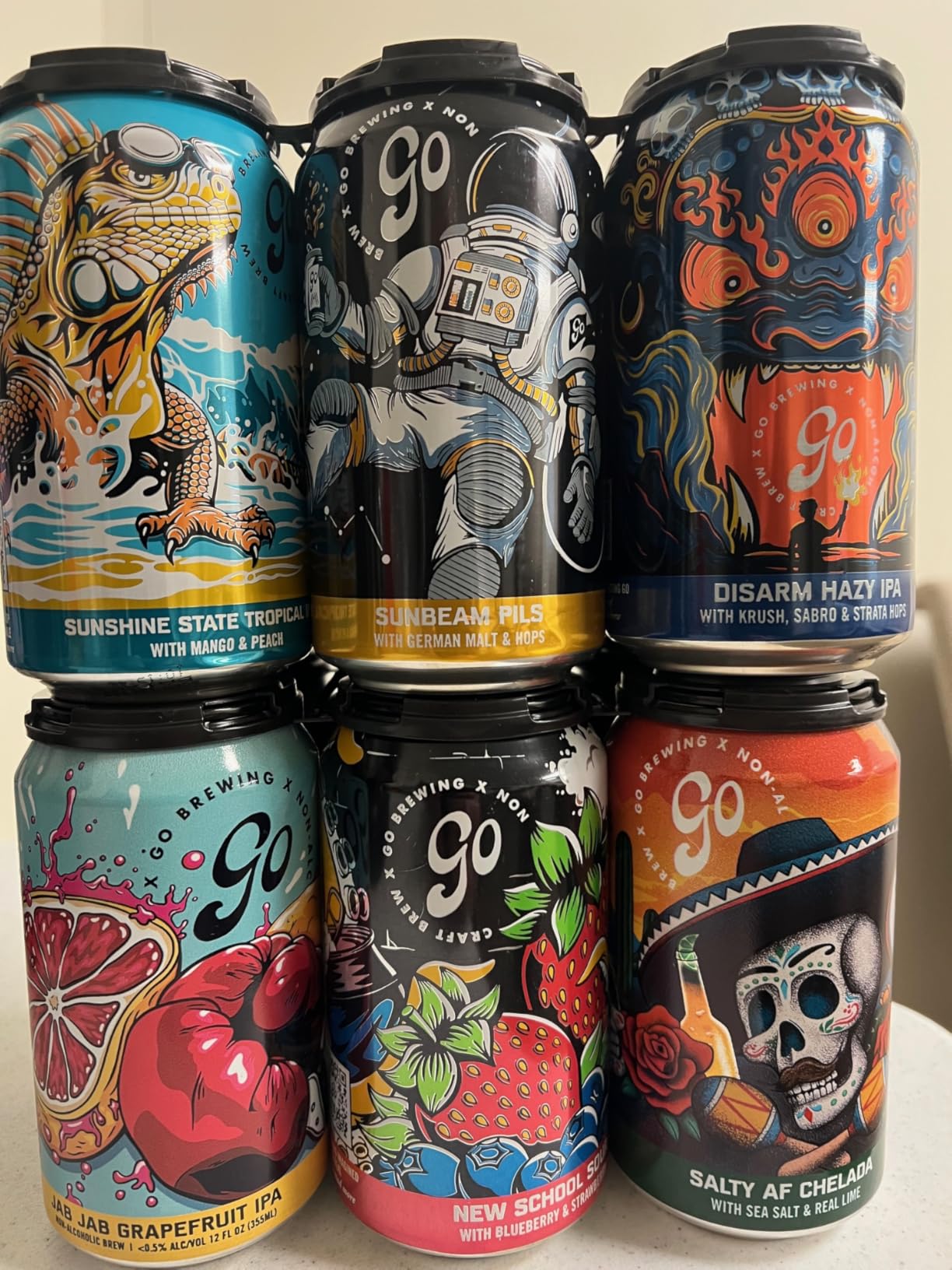 Go Brewing - 12 Mixed Pack - Non-Alcoholic Brew - Small Batch Brew - Classic Ingredients - Non Alcoholic Assorted Variety Pack - Low-Calorie, NA Brew (12 oz, 12 Pack) customer photo 1