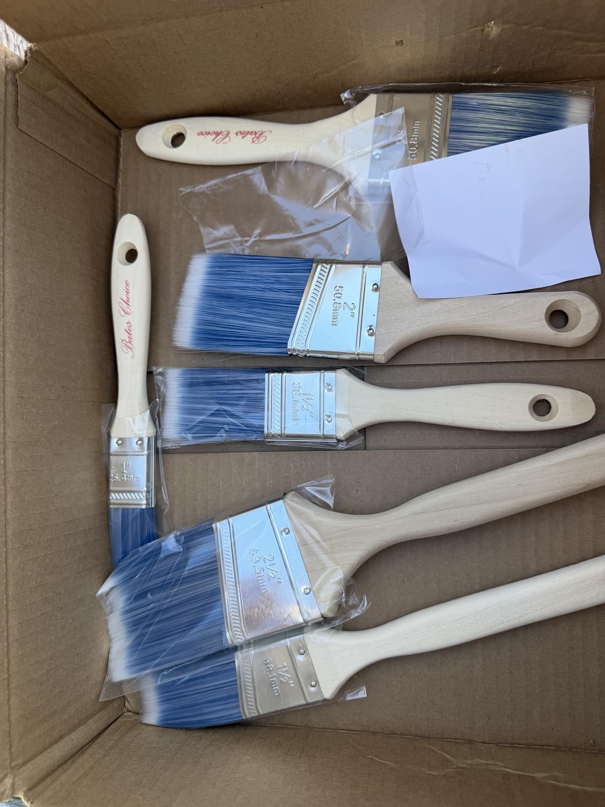 Bates- Paint Brushes, 6 Pack, Treated Wood Handle, Paint Brushes for Walls, Stain, Furniture customer photo 2