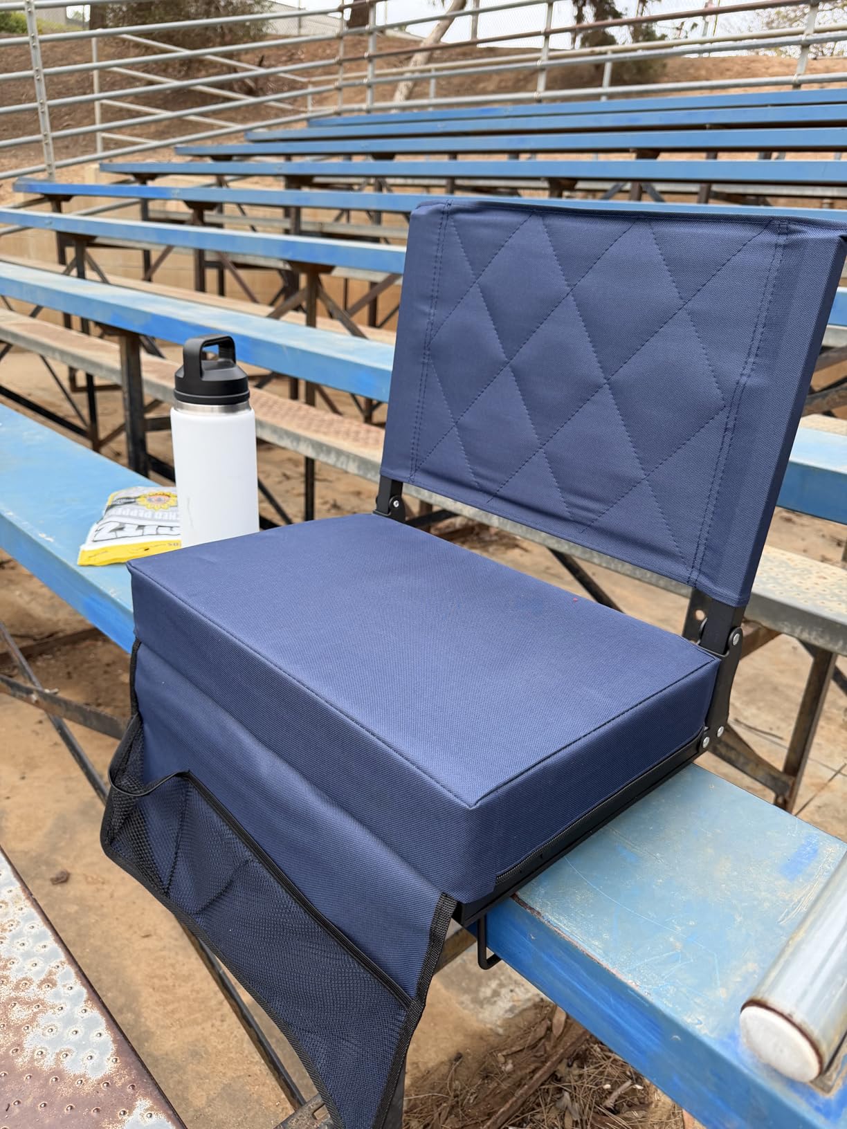 Sheenive Stadium Seats for Bleachers with Back Support, Bleacher Seats with Backs and Cushion Wide, Padded Portable Folding Comfort Stadium Chair customer photo 1