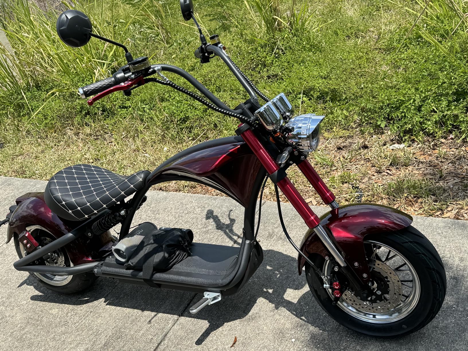 eAhora DOT Approved M1P Electric Motorcycle for Adults, 37MPH 2000W Motor 60V 30Ah Lithium Battery 40 Miles Range, Full Suspension Dual Hydraulic Brakes, 2 Person Commuting Street Legal Bike customer photo 1
