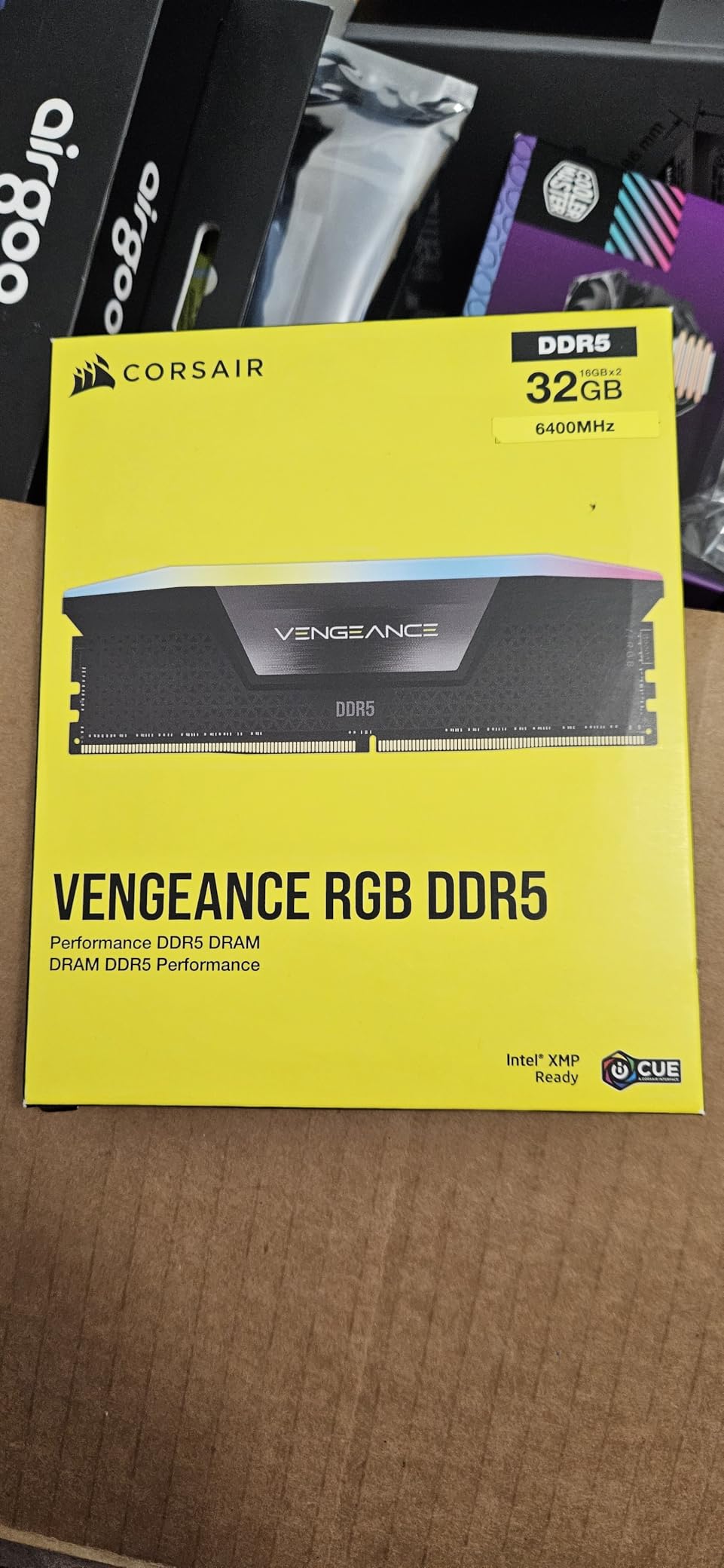 CORSAIR VENGEANCE RGB DDR5 RAM 32GB (2x16GB) 6400MHz CL36 Intel XMP 3.0 Desktop Computer Memory - Black customer photo 2