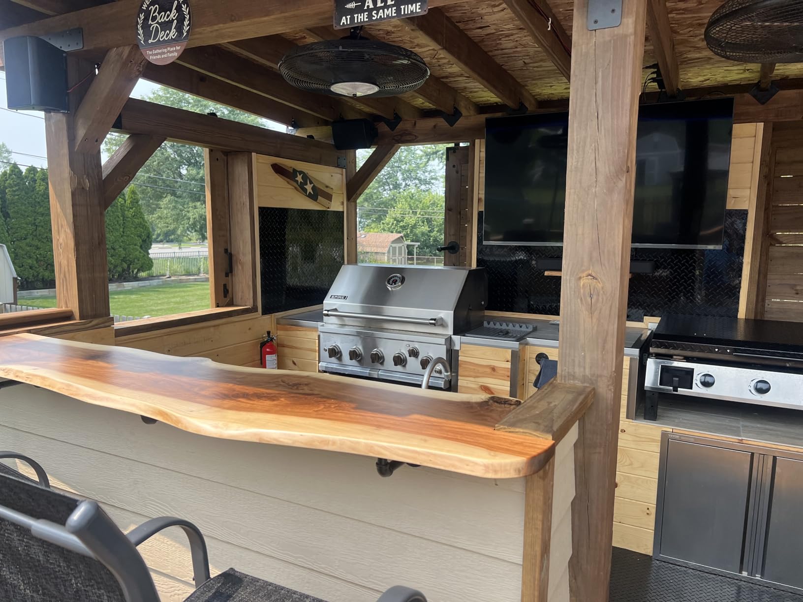Spire Premium 5 Burner Built In Gas Grill Island Head, Stainless Steel 30 Inch Propane Grill with Rear Burner, 63,000 BTUs, 750 SQ In Racks, Dual Fuel Compatibility customer photo 2