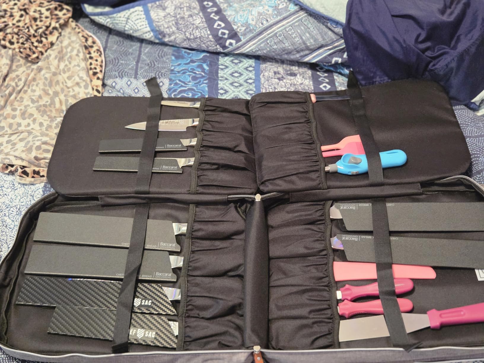 Chef Sac Chef Knife Bag Vintage Backpack | 30+ Pockets for Knives and Chef Tools | Knife Carrying Case with Hidden Back Pocket for Tablet | Sturdy Knife Bag for Chefs & Culinary Work (Black) customer photo 2