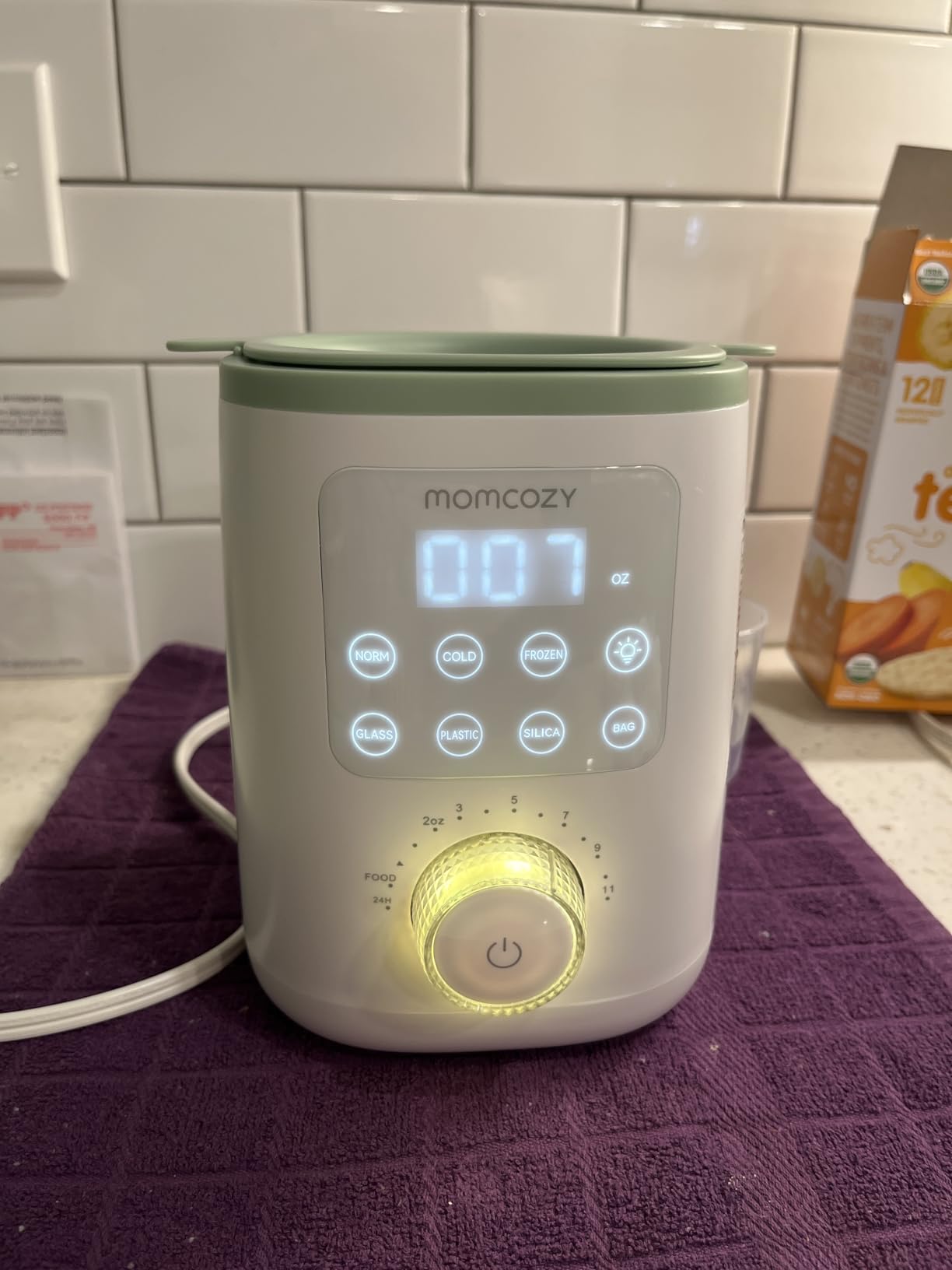 Momcozy Baby Bottle Warmer for Breast Milk Formula Food, Fullest Nutrients Preserved, Fast Heat, Night Light for Nighttime Breastfeeding, One-Touch Easy Use, Newborn Essentials Supplies Gift for Mom customer photo 2