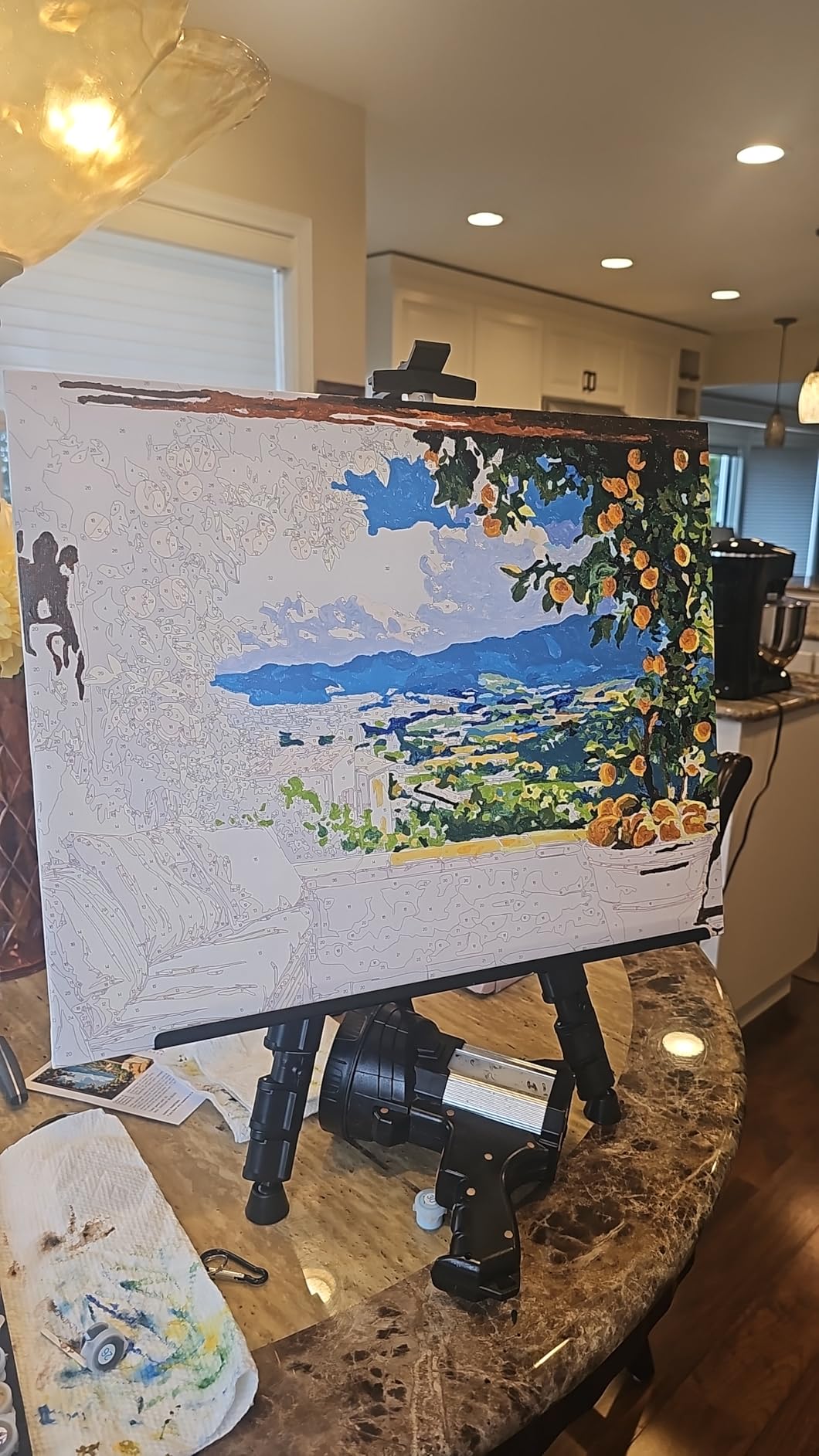 Art Painting Display Artist Easel Stand, Ns Jymb Portable Metal Adjustable Easels for Painting Canvases Height from 17 to 66 Inch - Carry Bag for Table-Top/Floor Displaying and Wedding Signs - Black customer photo 2