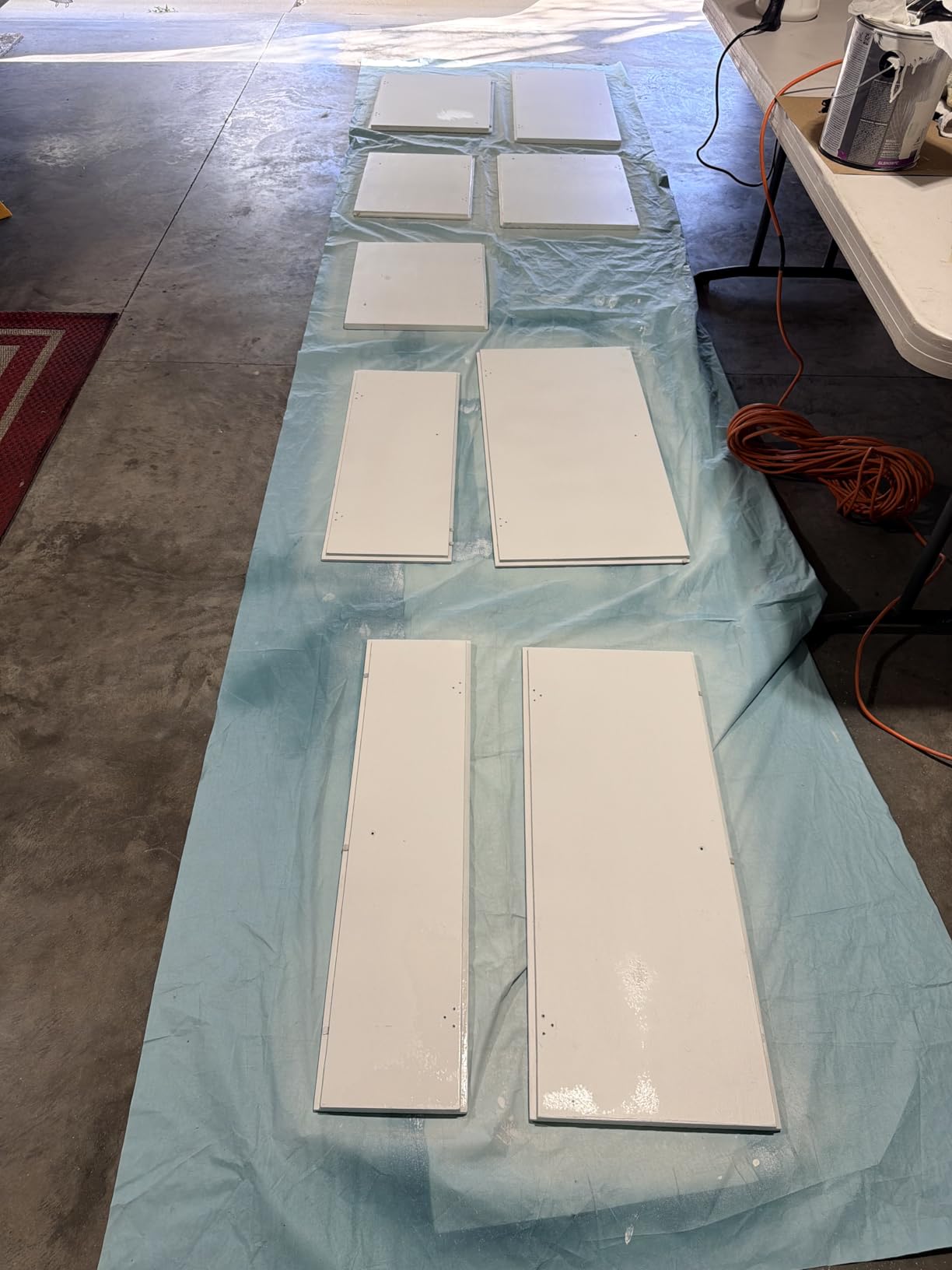 Paint Sprayer, 700W HVLP Spray Gun with Cleaning & Blowing Joints, 4 Nozzles and 3 Patterns, Easy to Clean, VF803 Blue customer photo 1