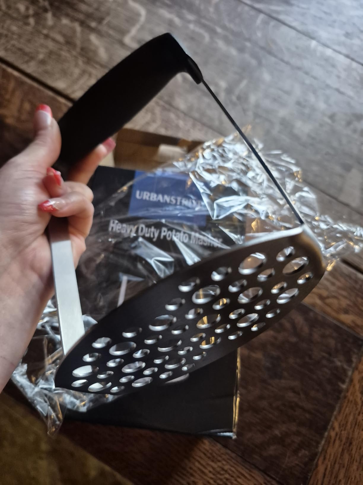 Upgraded Potato Masher, Durable Non-break Handle, Rust-proof, Dishwasher safe, Heavy duty 304 Stainless Steel customer photo 2