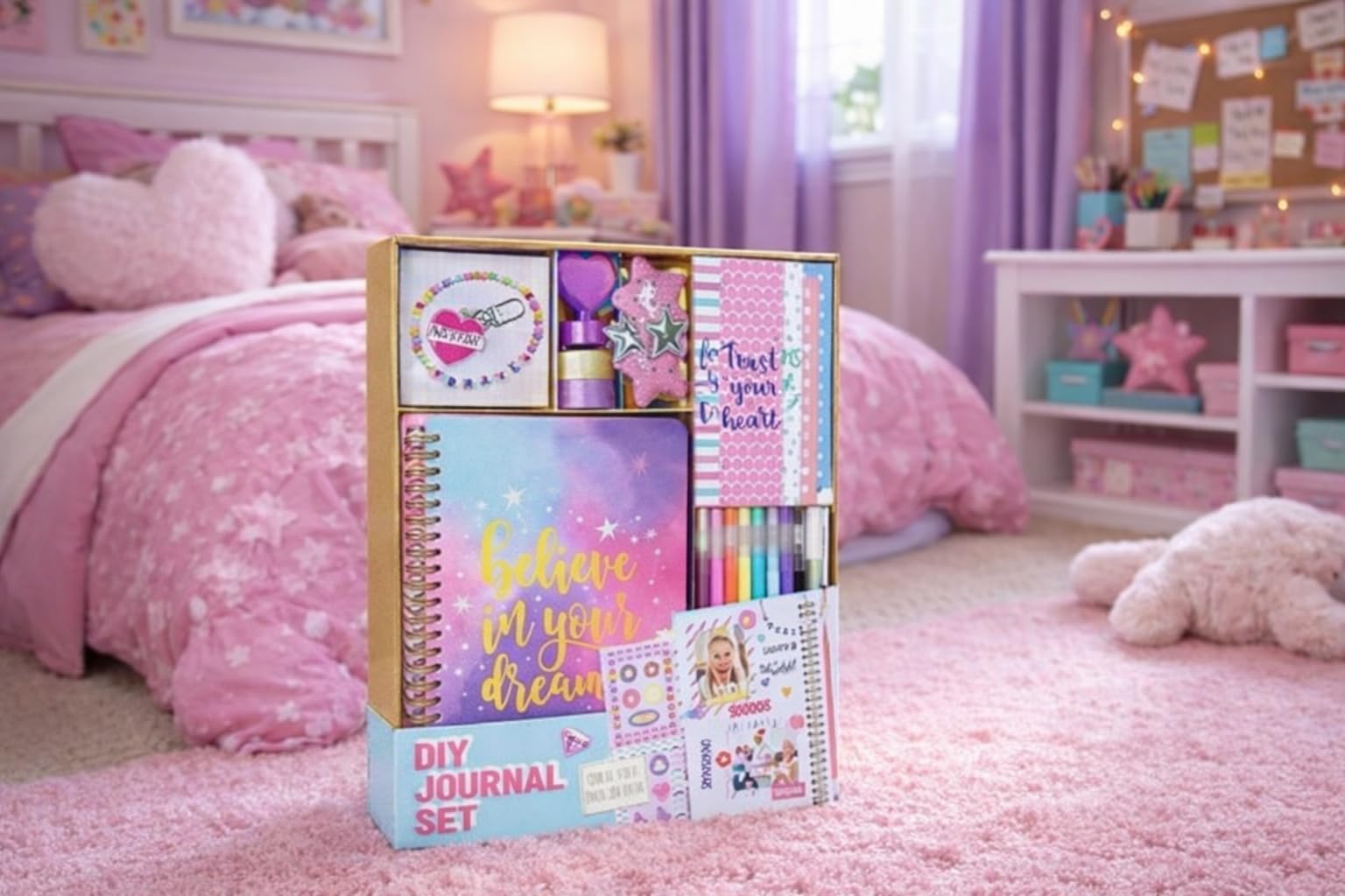 Nollh DIY Journal Kit for Girls - 26PCS Teen Tween Girl Gifts Trendy Stuff, Stocking Stuffers, Scrapbook Supplies Stationery Set, Art Crafts Kit - Ideal Gifts for 8 9 10 11 12 13 14 Year Old Girl customer photo 1