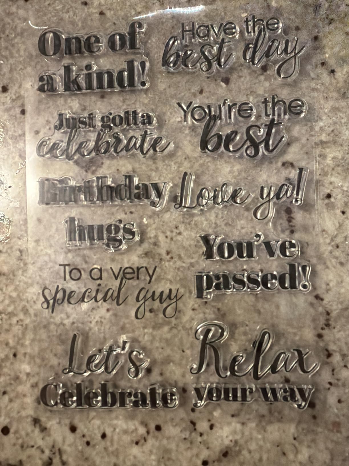 Large Greetings Blessing Words Thank You Happy Birthday Clear Stamps Transparent Silicone Stamp for Card Making customer photo 1