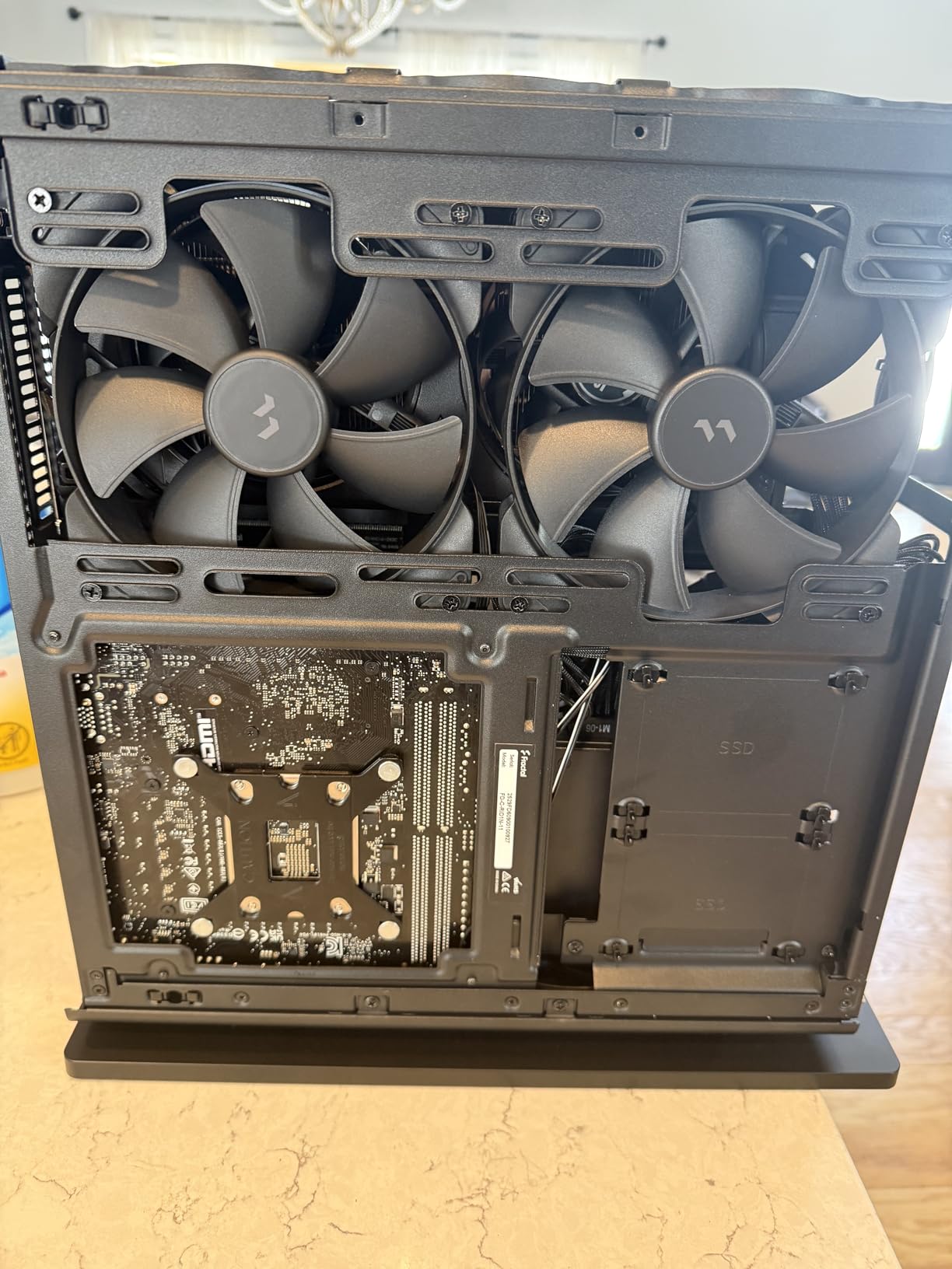 Fractal Design Ridge Black - PCIe 4.0 Riser Card Included, 2X 140mm PWM Aspect Fans Included, Type C USB, m-ITX PC Gaming Case customer photo 1