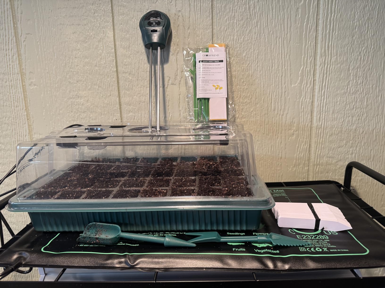 Seed Starter Kit with Grow Lights & Heat Mat - 40-Cell Seed Starter Tray, Humidity Dome, Soil Moisture Meter & Sticky Gnat Traps customer photo 1