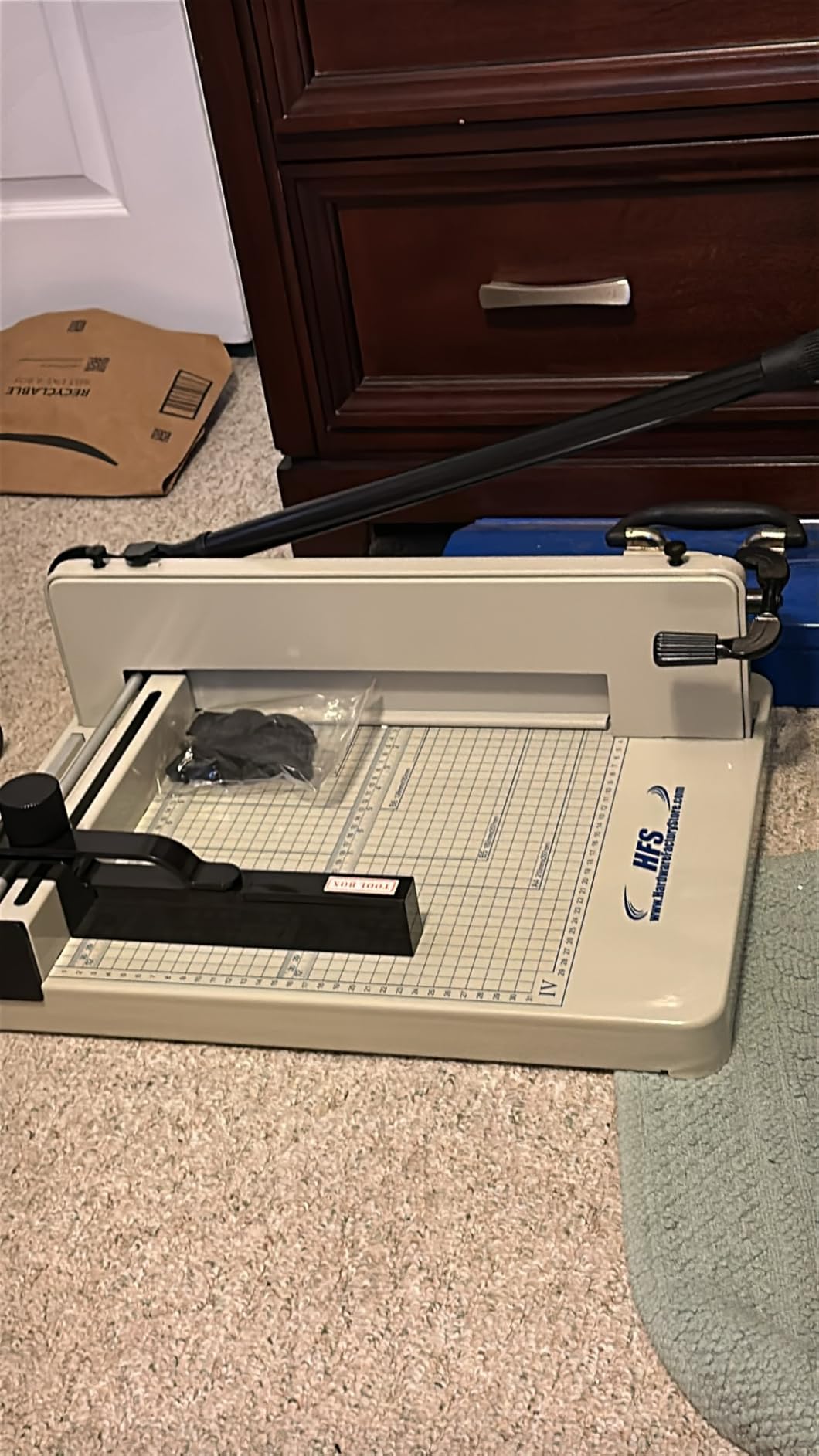 HFS(R) Heavy Duty Guillotine Paper Cutter 400 Sheet Capacity | Solid Steel Construction (A4-12