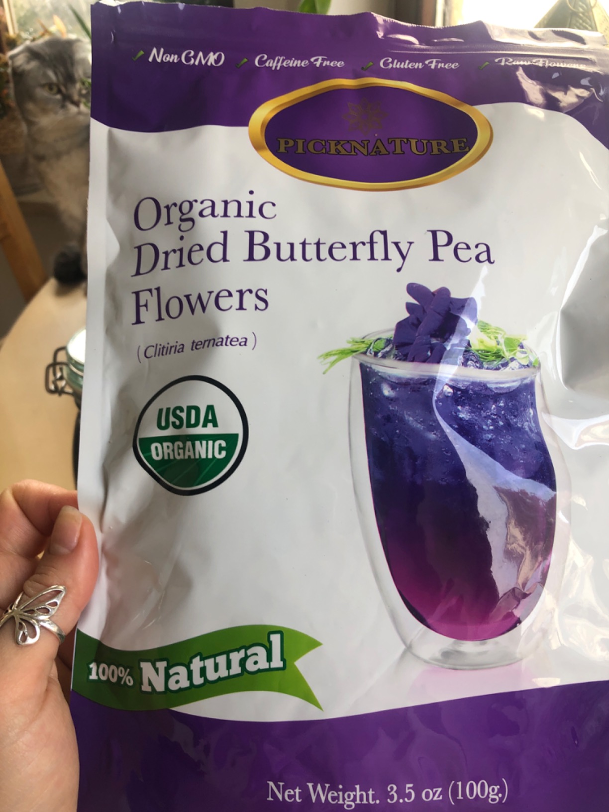 PICKNATURE Butterfly Pea Flower Tea Loose Leaf Freshly Picked from Thailand | Mini Pack (100+ Cups) | Herbal Blue Tea Gifts |USDA Organic customer photo 2
