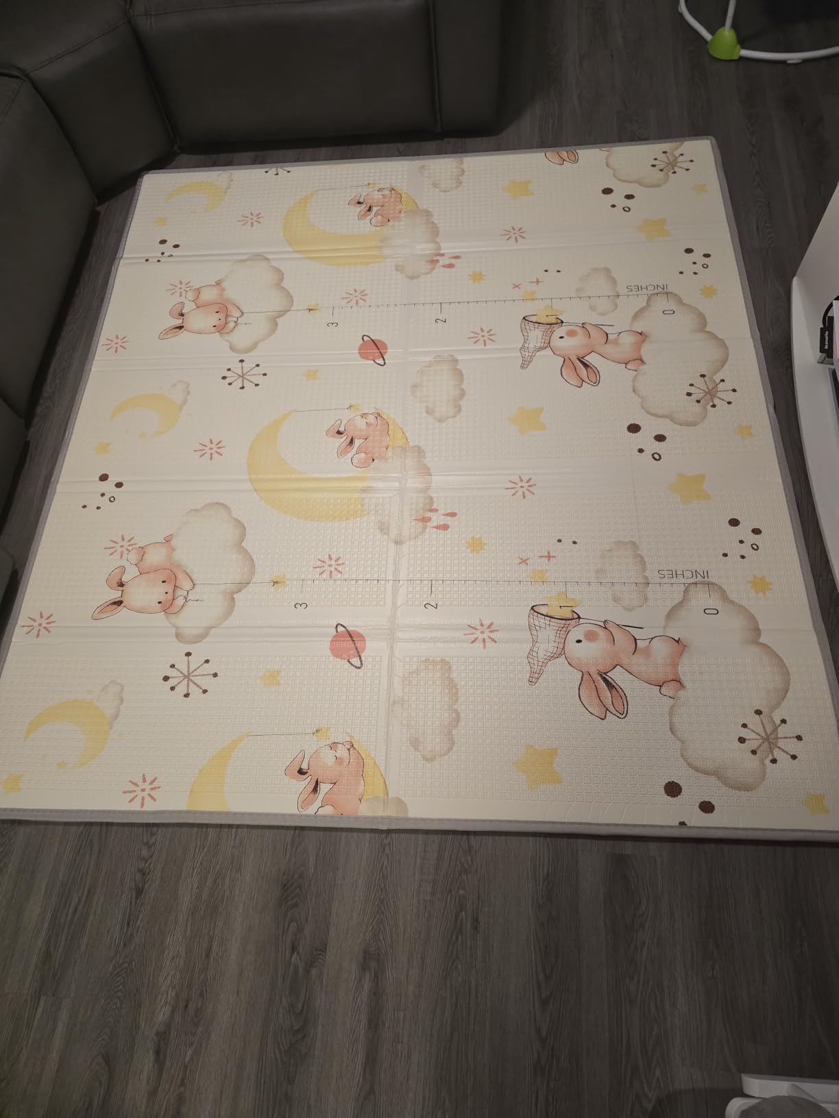 Joypony Baby Play Mat 79x 71 Inch, Extra Large Foldable Play Mats for Babies and Toddlers, Waterproof & Anti-Slip Portable Baby Floor Mat for Tummy Time, Non Toxic Foam Play Mat for Floor Travel Bag customer photo 1