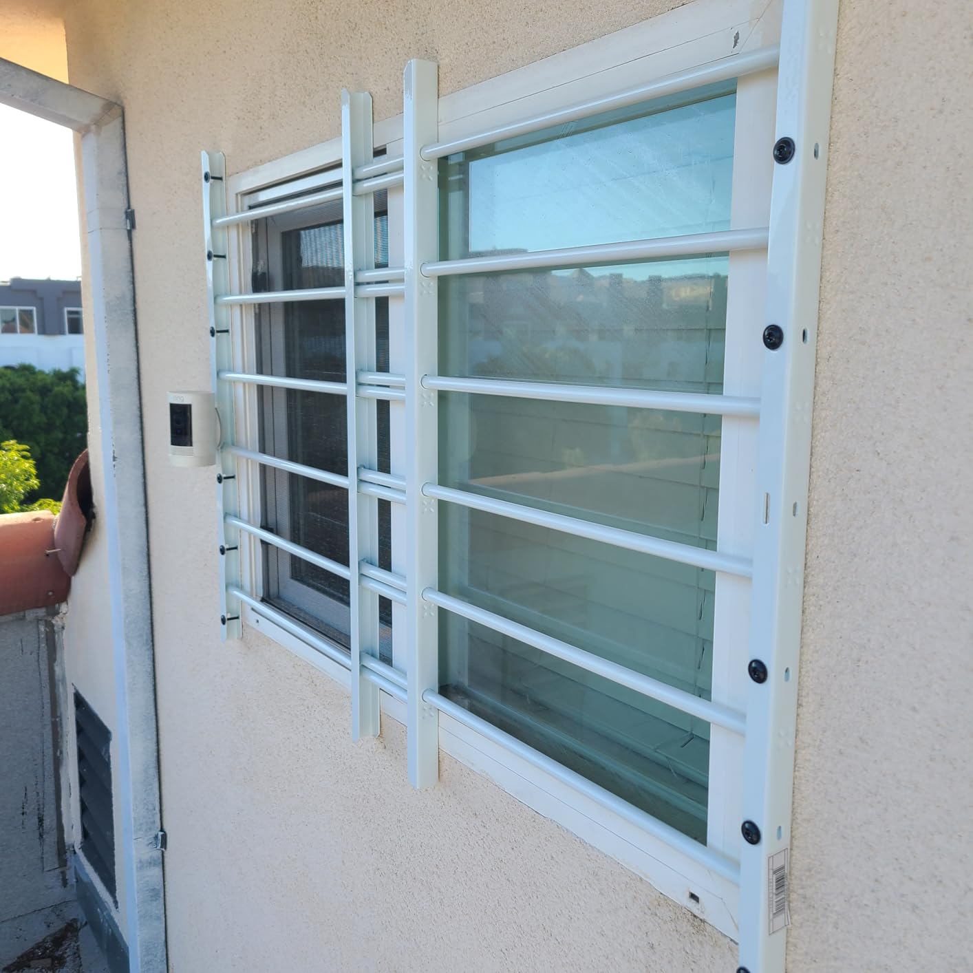Grisham AWG Fixed Window Security Bars, White, 3 Bars, 14 3/4