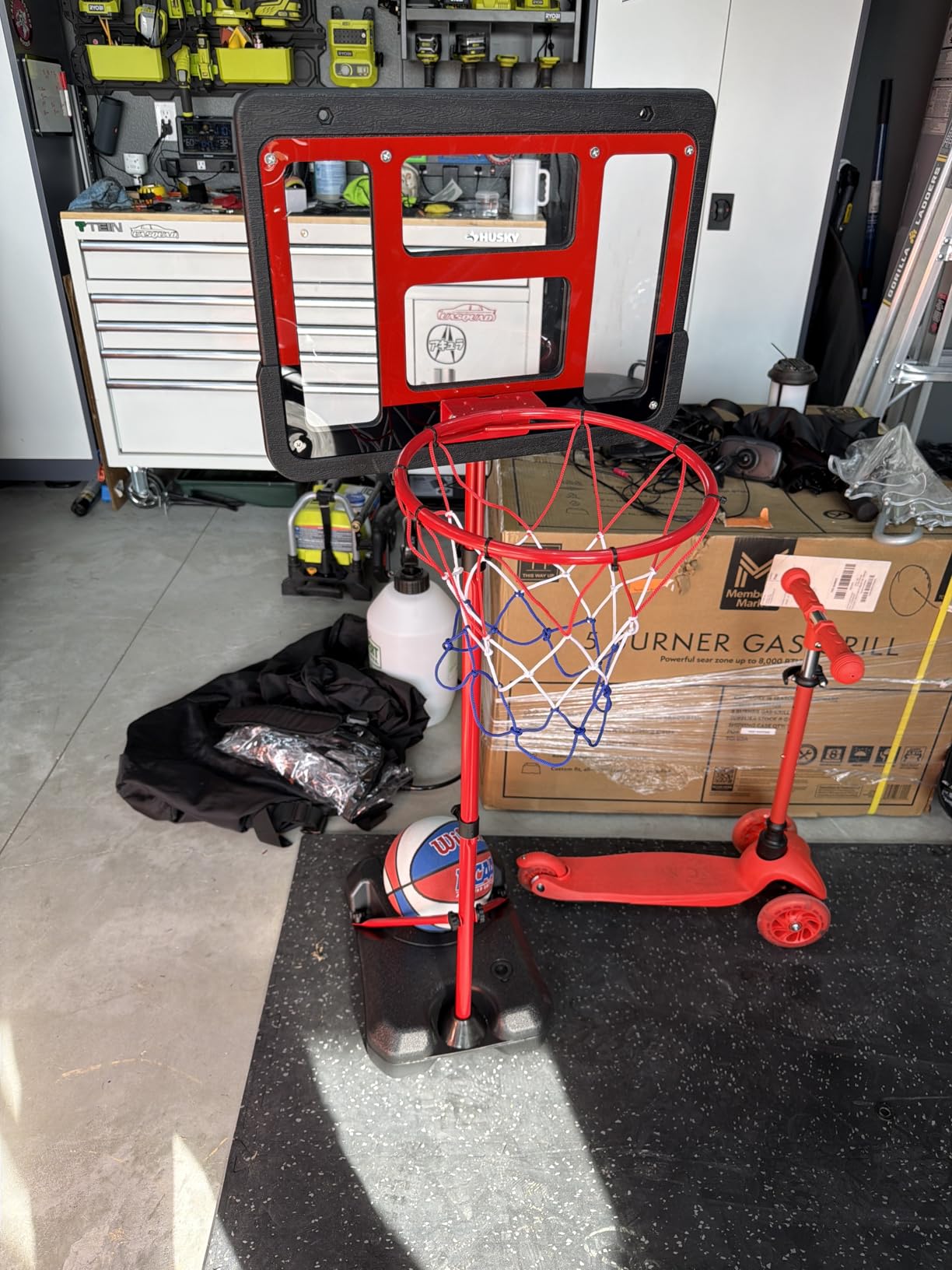 ShyLizard Boys Toy Gifts for 3 4 5 6 7 8 Years Old, Kids Basketball Hoop Adjustable Height 3.5FT-6.2FT, Mini Basketball Hoop for Kids, Basketball Goal Toys Outdoor Indoor Game Gifts for Boys customer photo 1