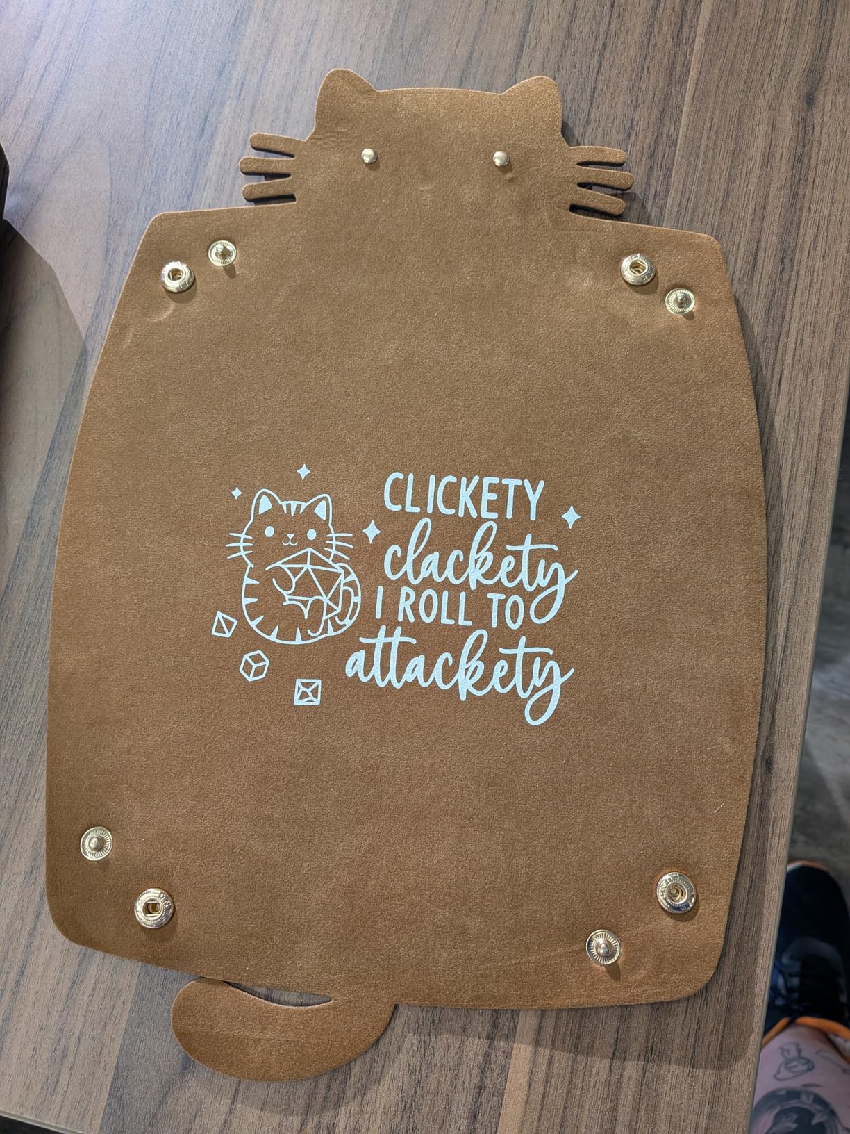 Cat Dice Rolling Tray Novelty Folding Leather Dice Holder Portable Dice Storage Accessories customer photo 2