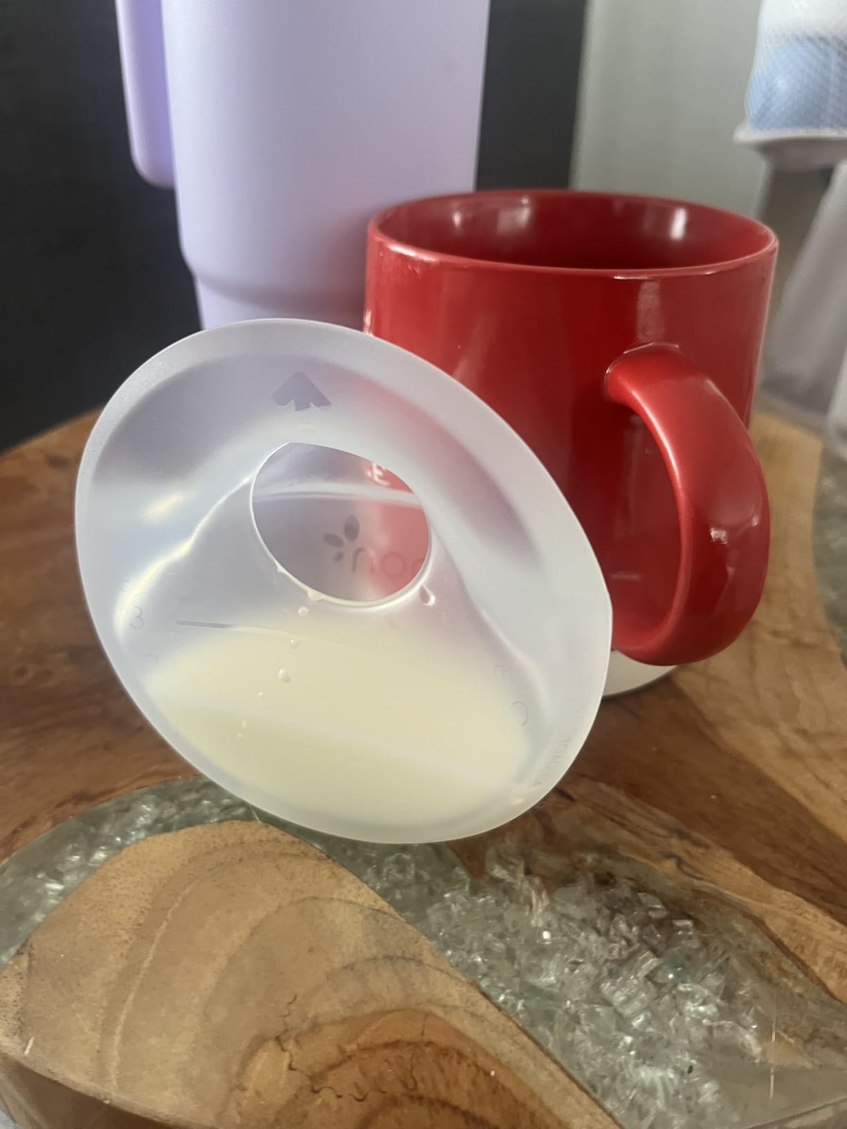 Boon Trove Silicone Manual Breast Pump Set - Hands Free Breast Milk Collector - Includes Polyester Travel Pouch - Breastfeeding Essentials - 2 Count customer photo 1