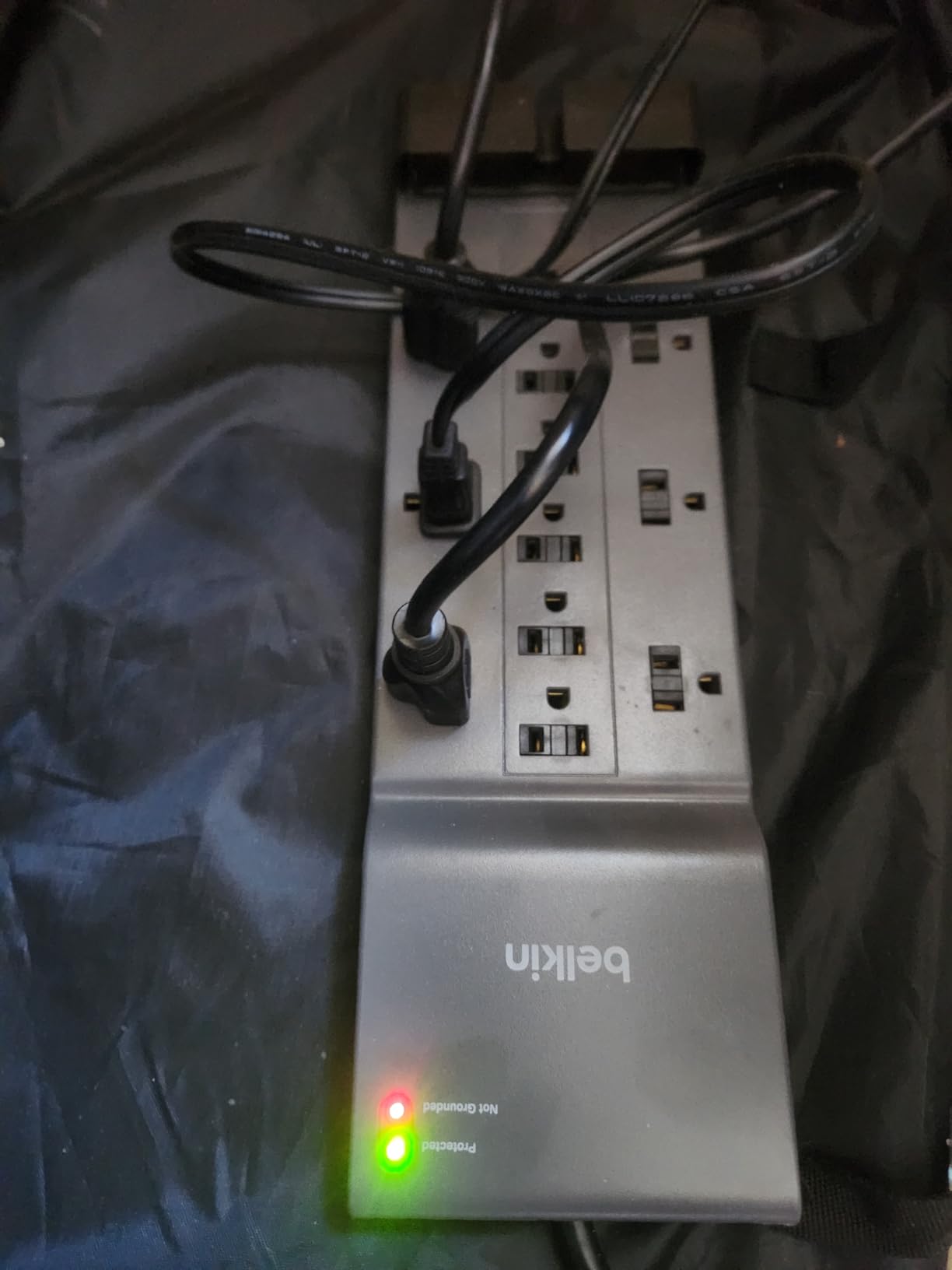 Belkin 12-Outlet Surge Protector Power Strip w/ 12 AC Outlets & 8ft Flat Plug, UL-Listed Heavy-Duty Extension Cord - 3,940 Joules of Protection customer photo 2