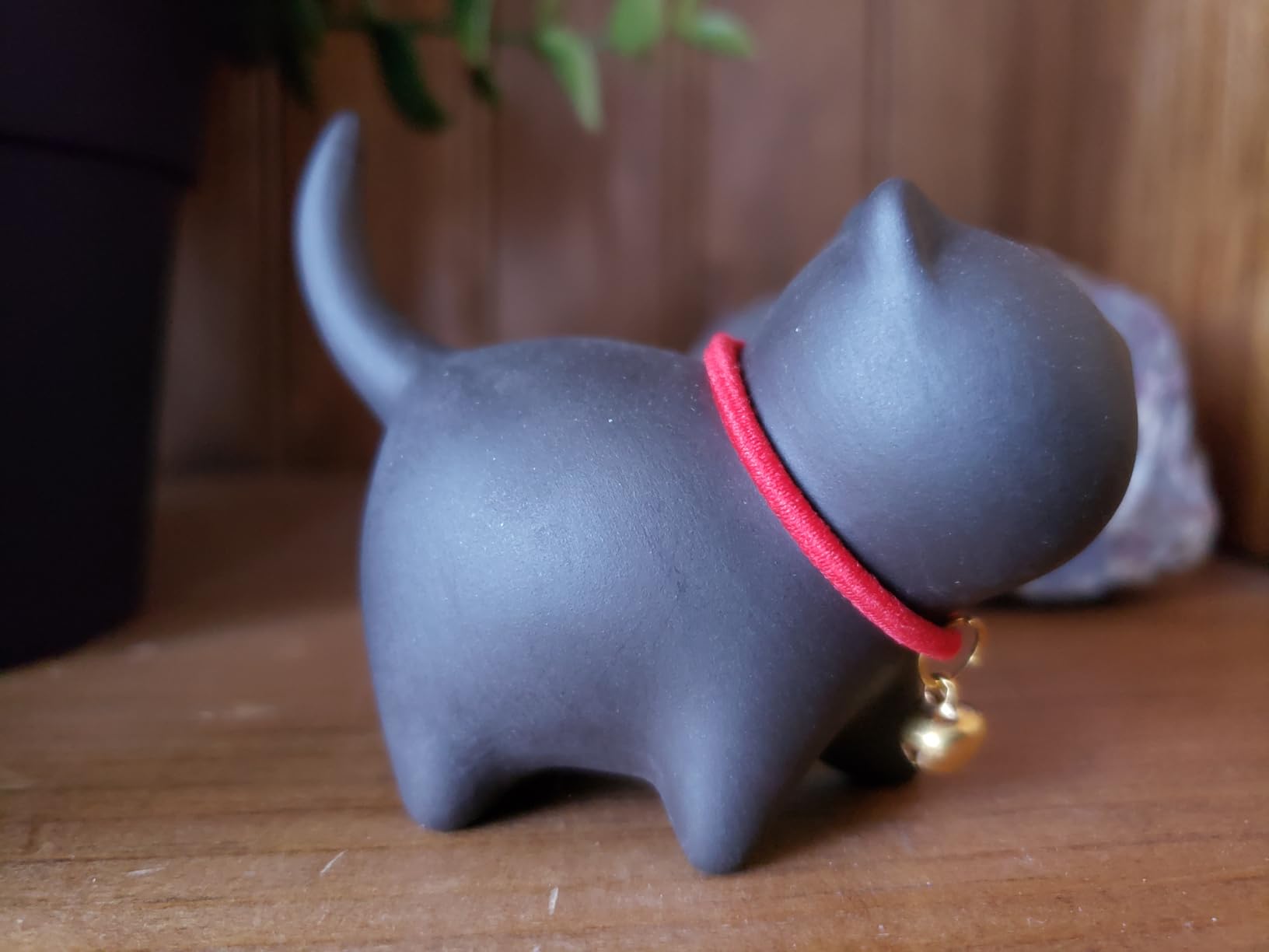 MOZEO One Set Cute Kitten Tea Pet Purple Sand Handcrafted for Kung Fu Tea Set Acessories for Table Room/Home/Office Tearoom Chinese Kungfu Tea Pet Gift for Tea Lovers (2pcs) customer photo 1