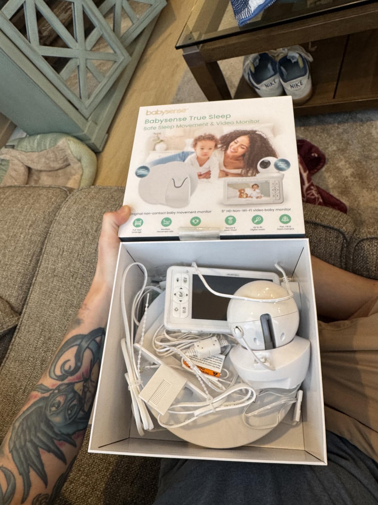 Babysense True Sleep HD Video Baby Monitor with Camera and Audio & Baby Sleep Breathing Movement Monitor, No Wifi, Non Wearable Non Contact Monitoring with 2 Under-Mattress Sensors, Full Crib Coverage customer photo 2