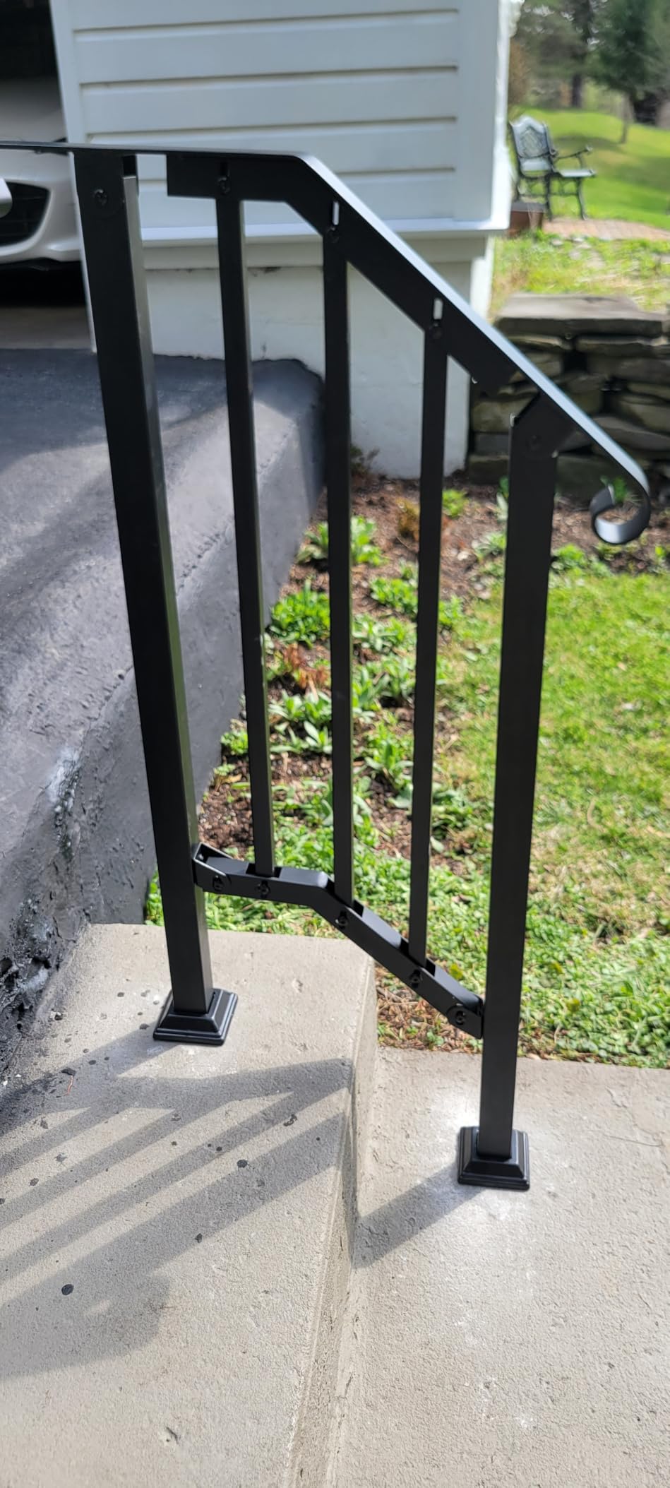 VIVOSUN Outdoor Handrail, 6 Step Stair Handrail, 83