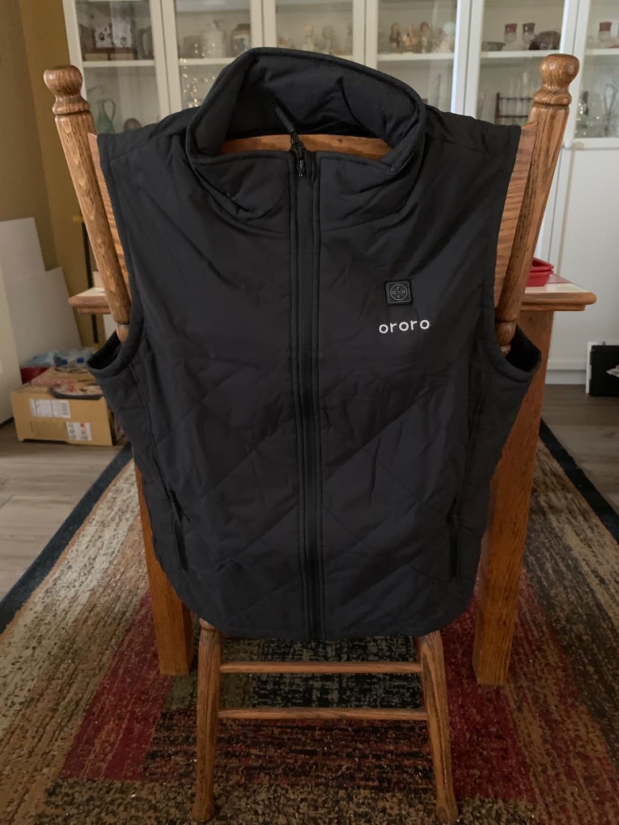ORORO Men's Heated Quilted Vest with Heated Collar, Lightweight Quilted Heating Vest with USB-C Rechargeable Battery customer photo 1