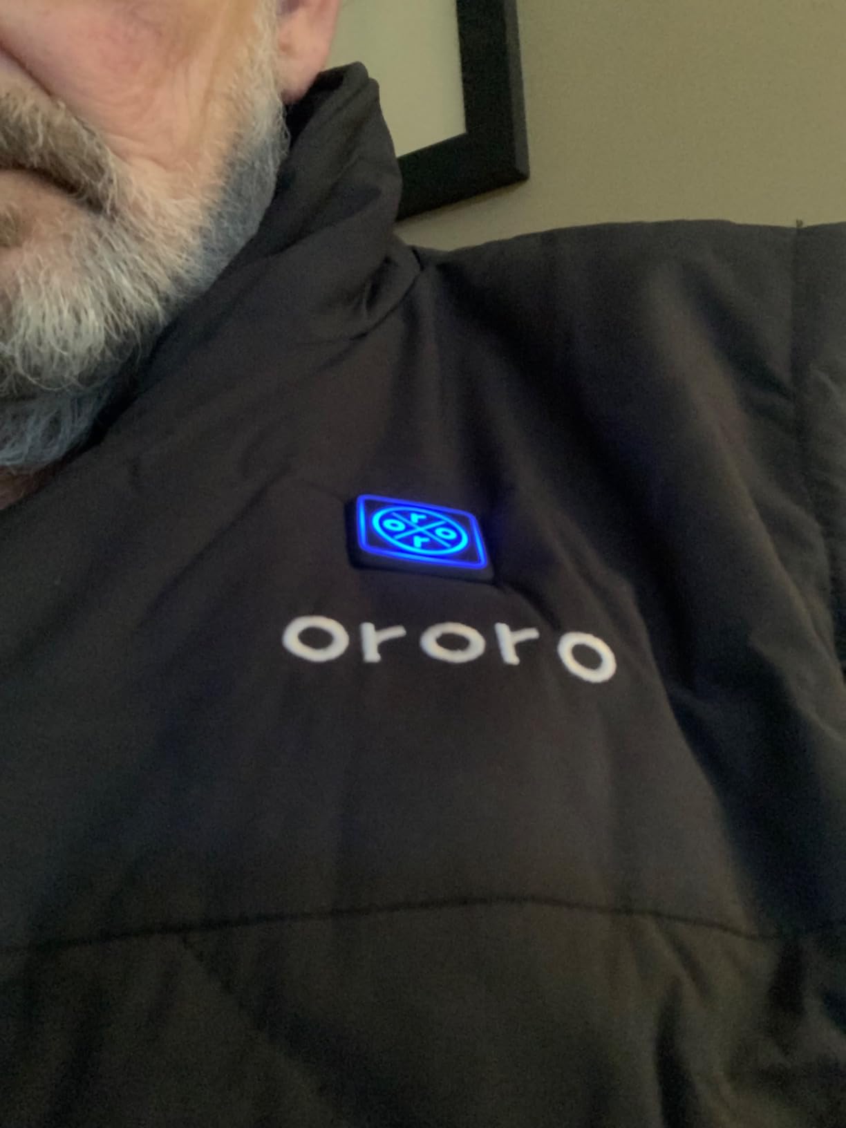 ORORO Men's Heated Quilted Vest with Heated Collar, Lightweight Quilted Heating Vest with USB-C Rechargeable Battery customer photo 2