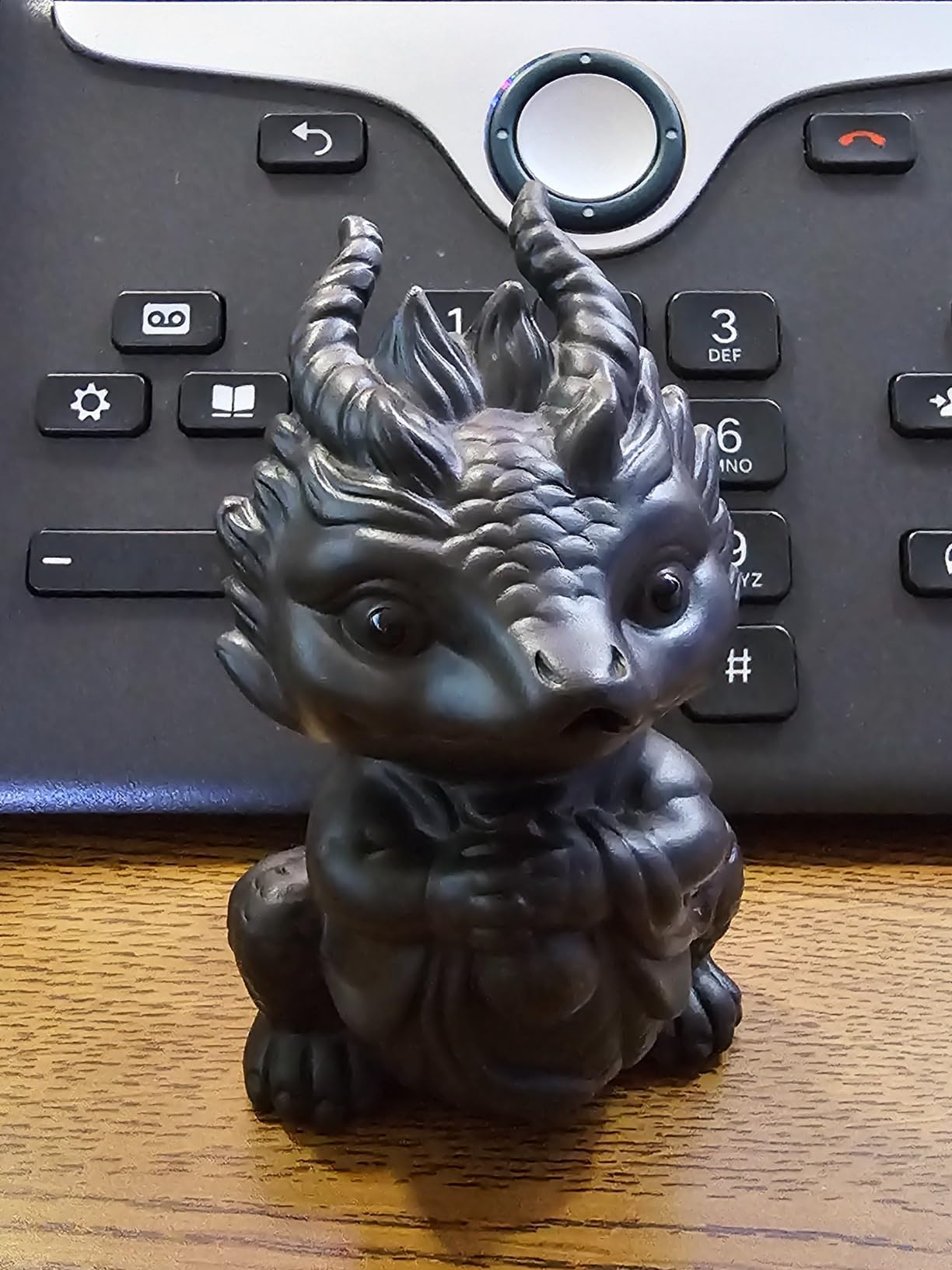 Chinese Zisha Dragon Tea Pet, Handmade Purple Clay Tea Pet for Kung Fu Tea Tray, Ceramic Decorate Kungfu Tea Tray Accessories (K) customer photo 2