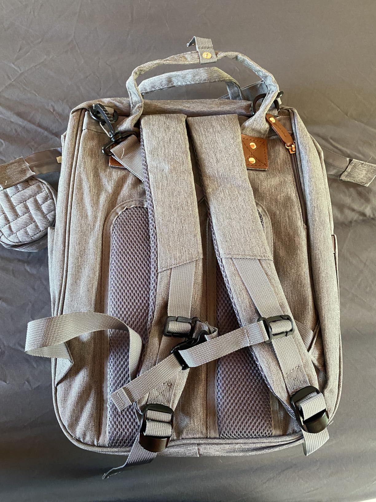 Astro alan Baby Diaper Bags with Changing Station, Waterproof Diaper Bag Backpack for Moms Dads with USB Charging Port, Baby Shower Gifts, Large Capacity diaper backpack, Grey customer photo 2